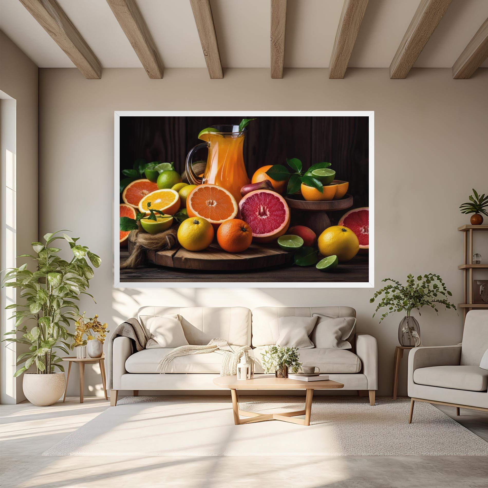 Leinwandbild Glass Of Orange Juice mockup 6