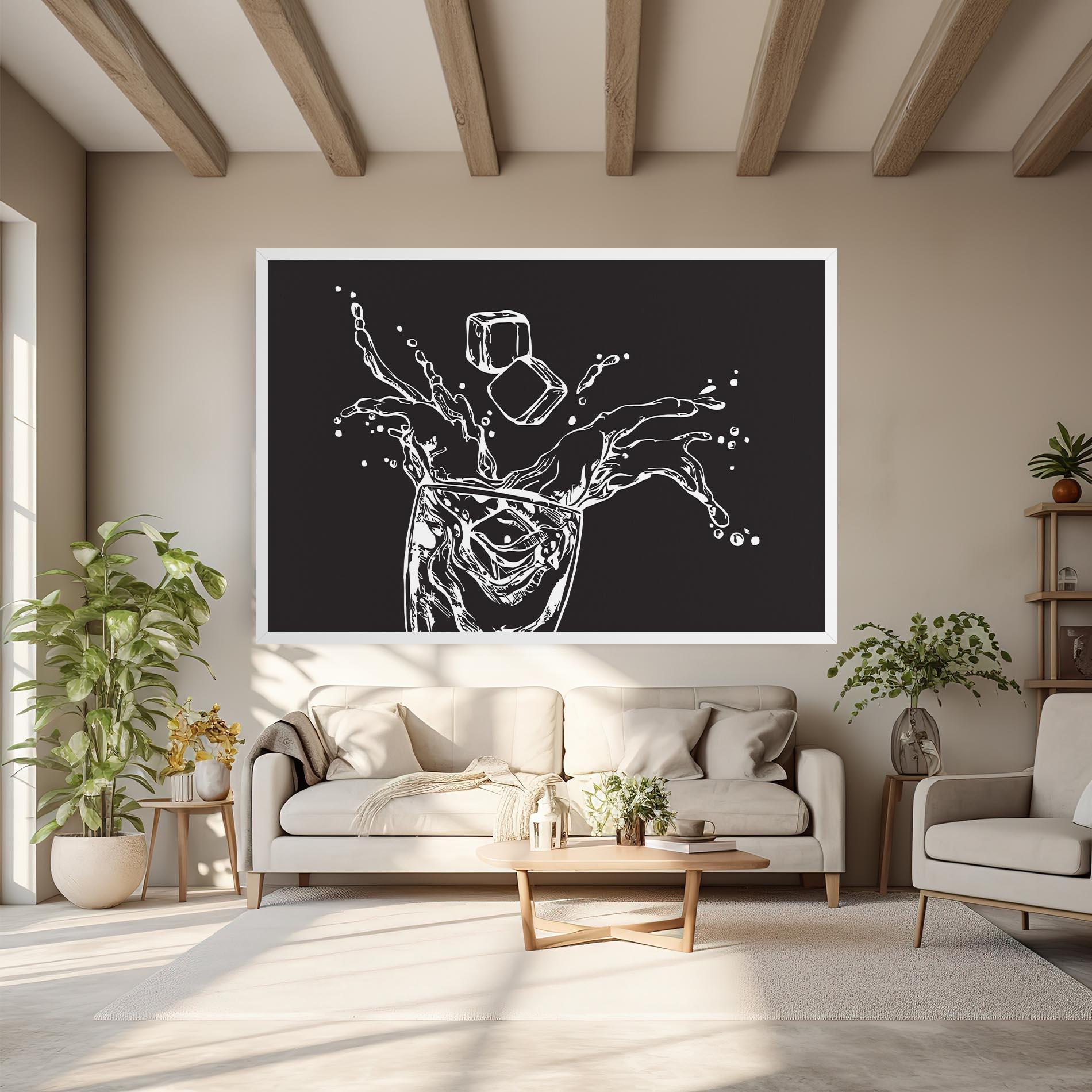 Leinwandbild Ice Splash Drink mockup 6