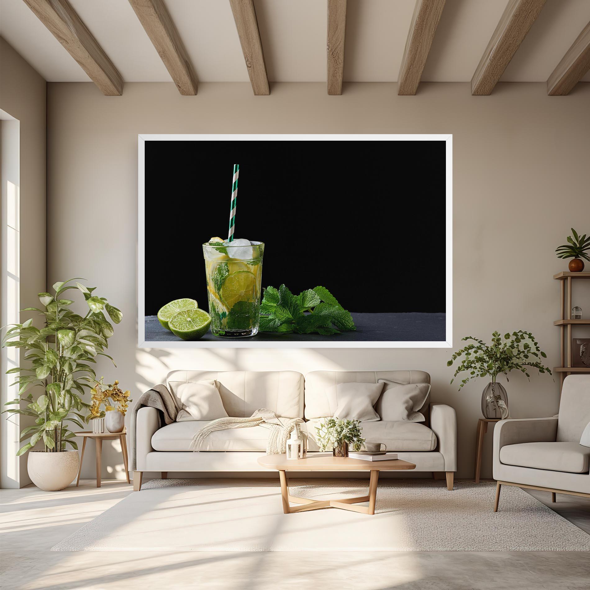 Leinwandbild Refreshing Drink mockup 6