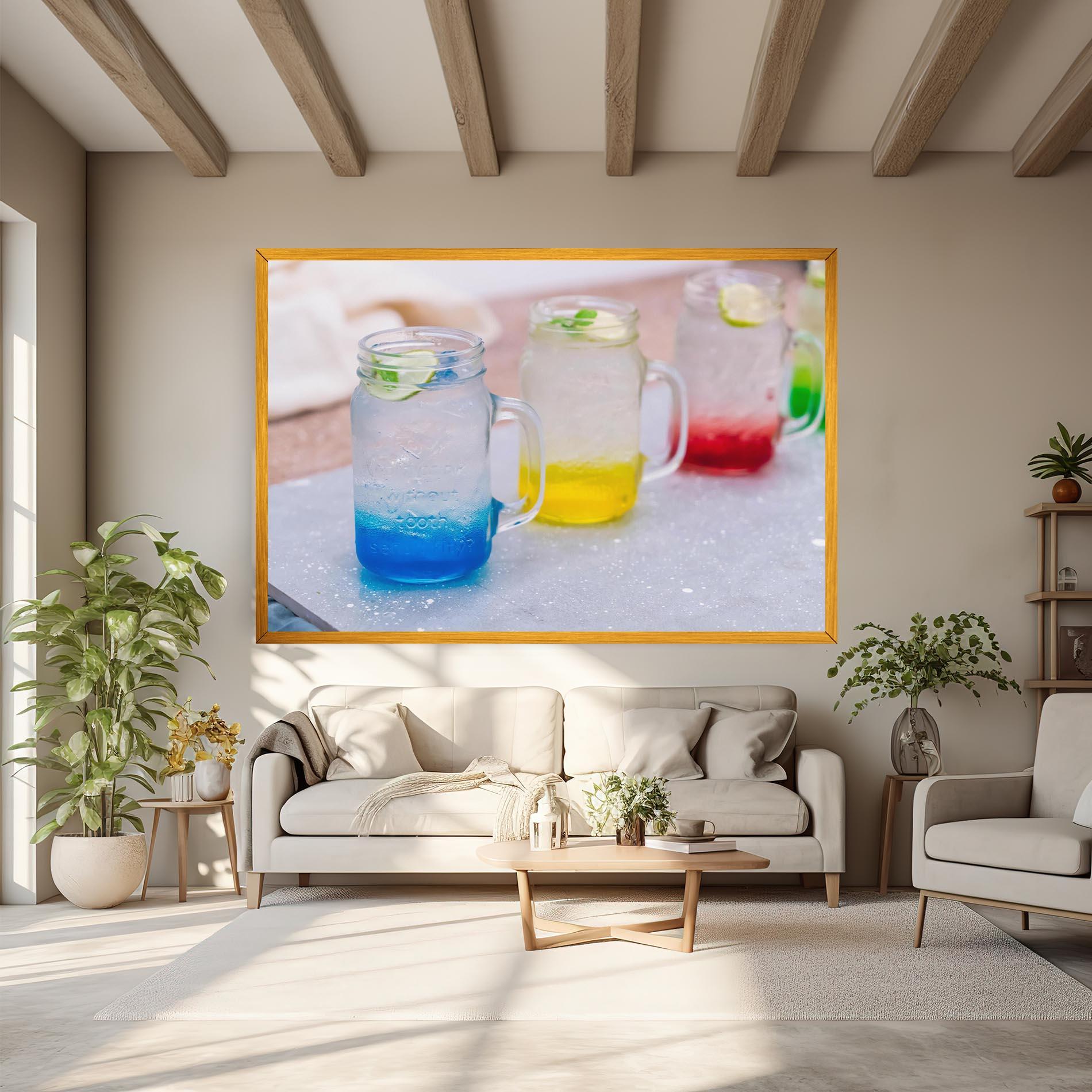 Leinwandbild Colorful Italian Soda mockup 6