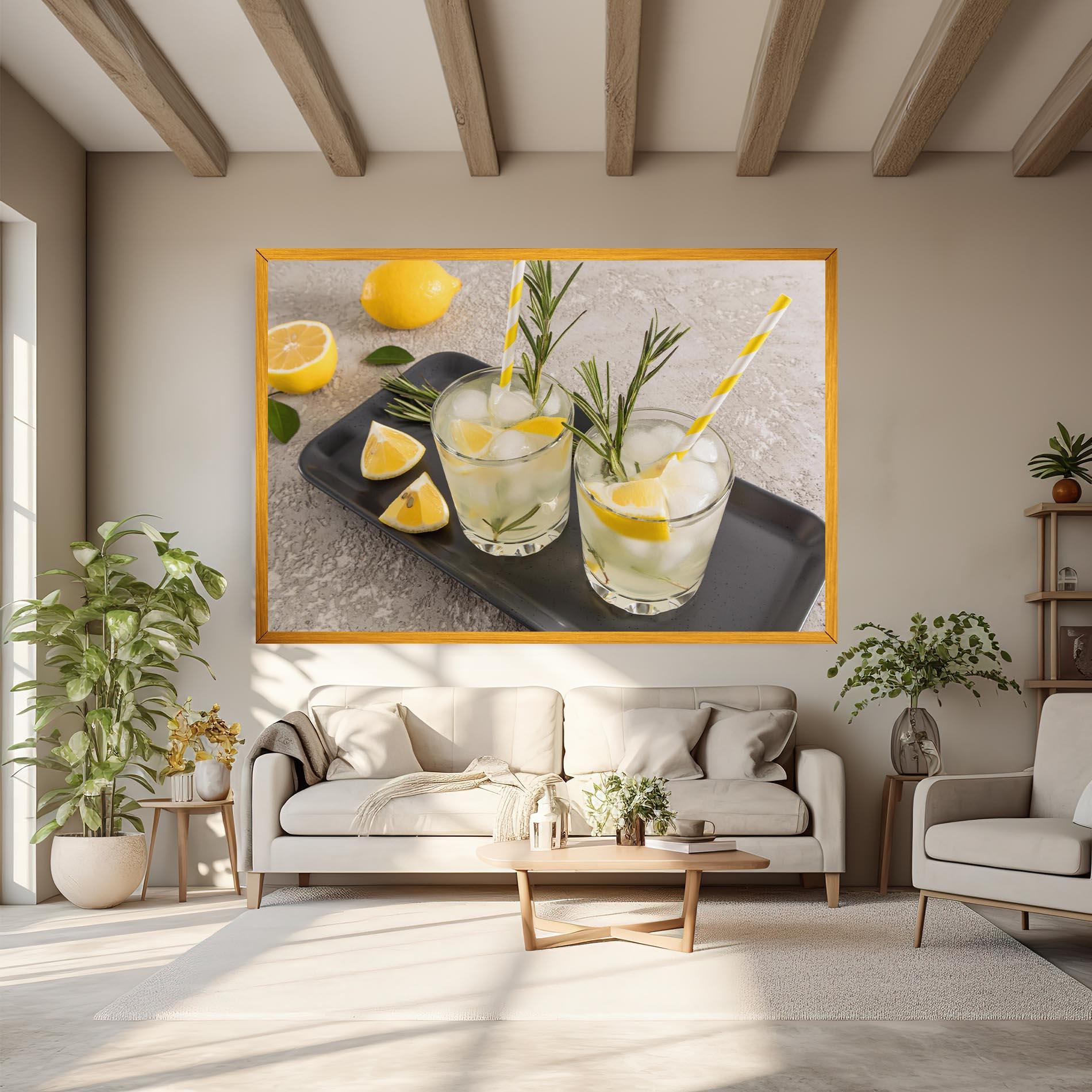 Leinwandbild Fruit Vitamin Water mockup 6