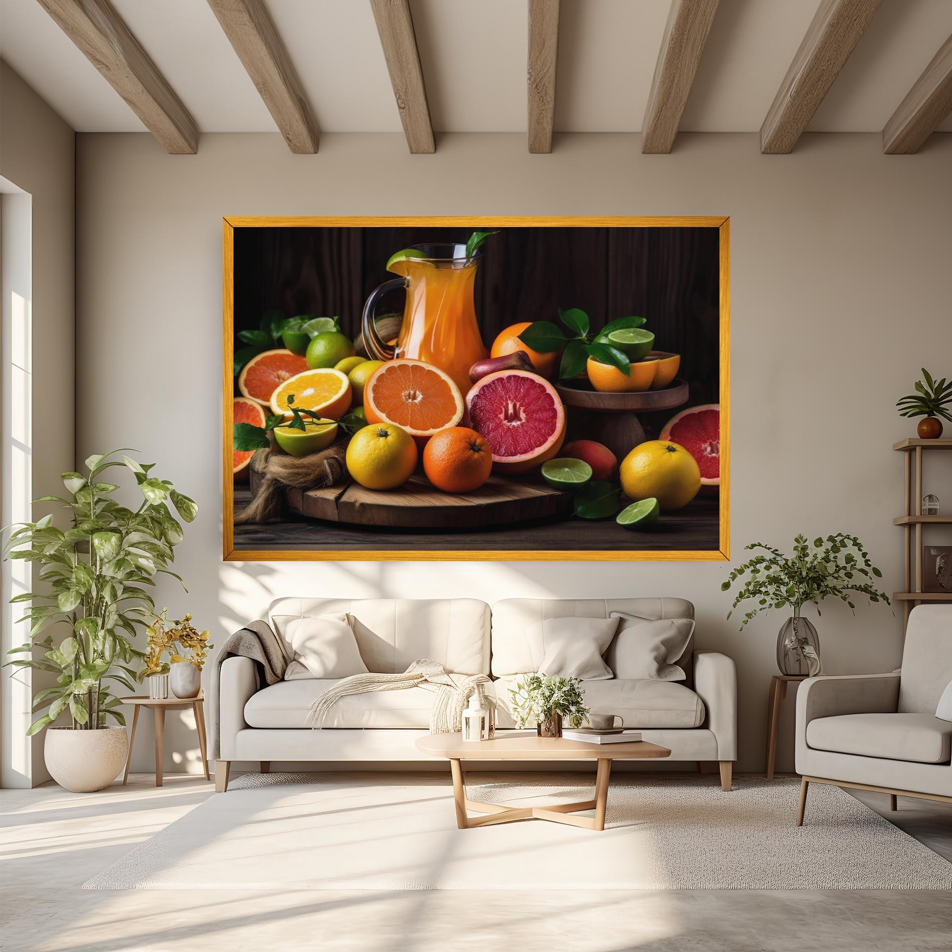 Leinwandbild Glass Of Orange Juice mockup 6