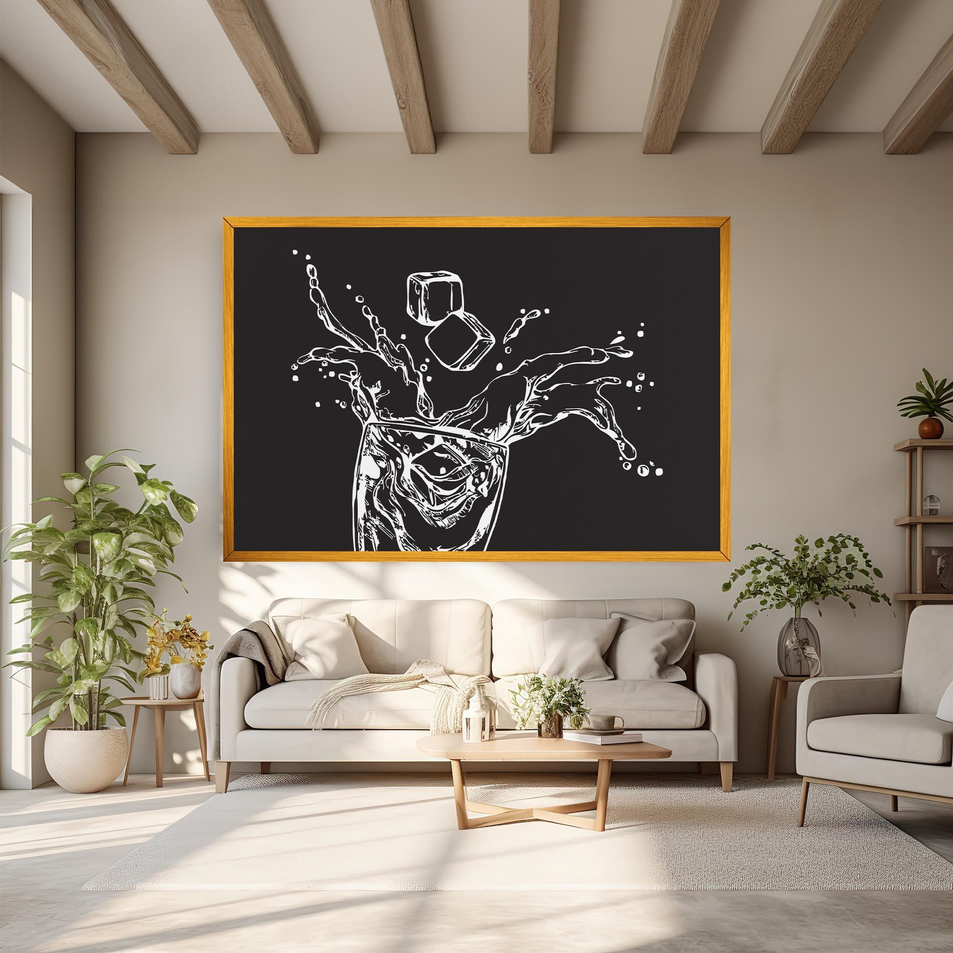 Leinwandbild Ice Splash Drink mockup 6