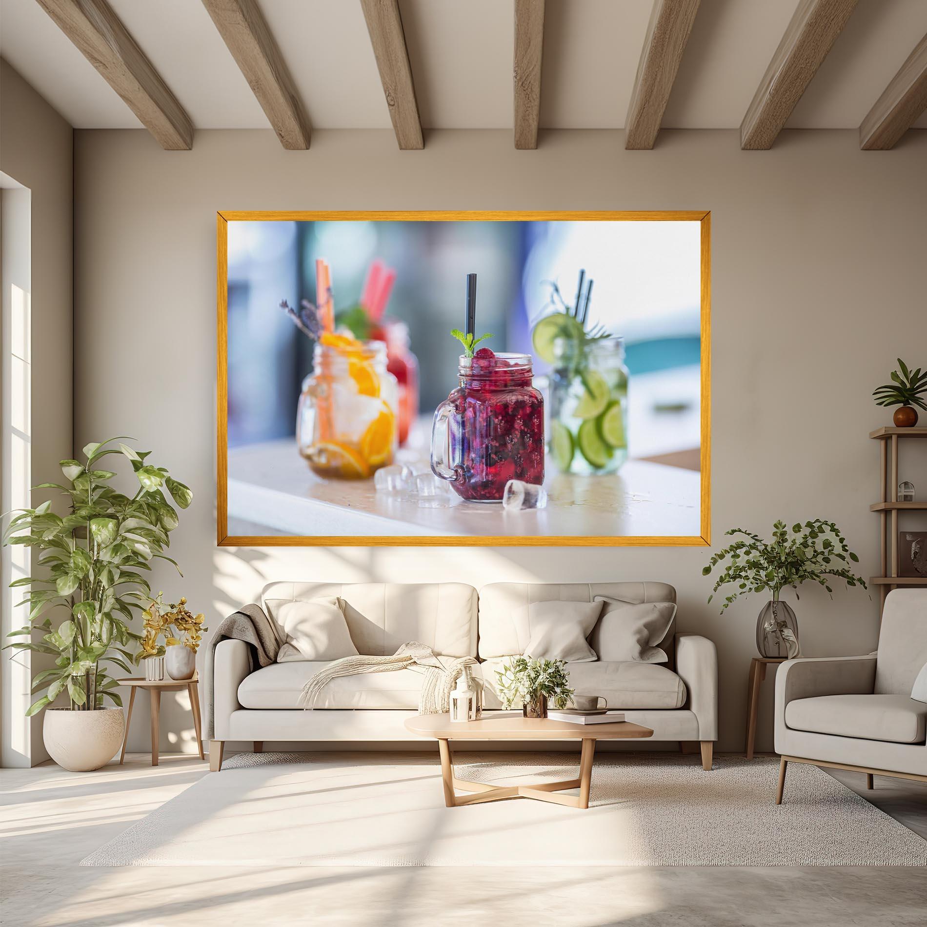 Leinwandbild Orange Lime Lemonades mockup 6