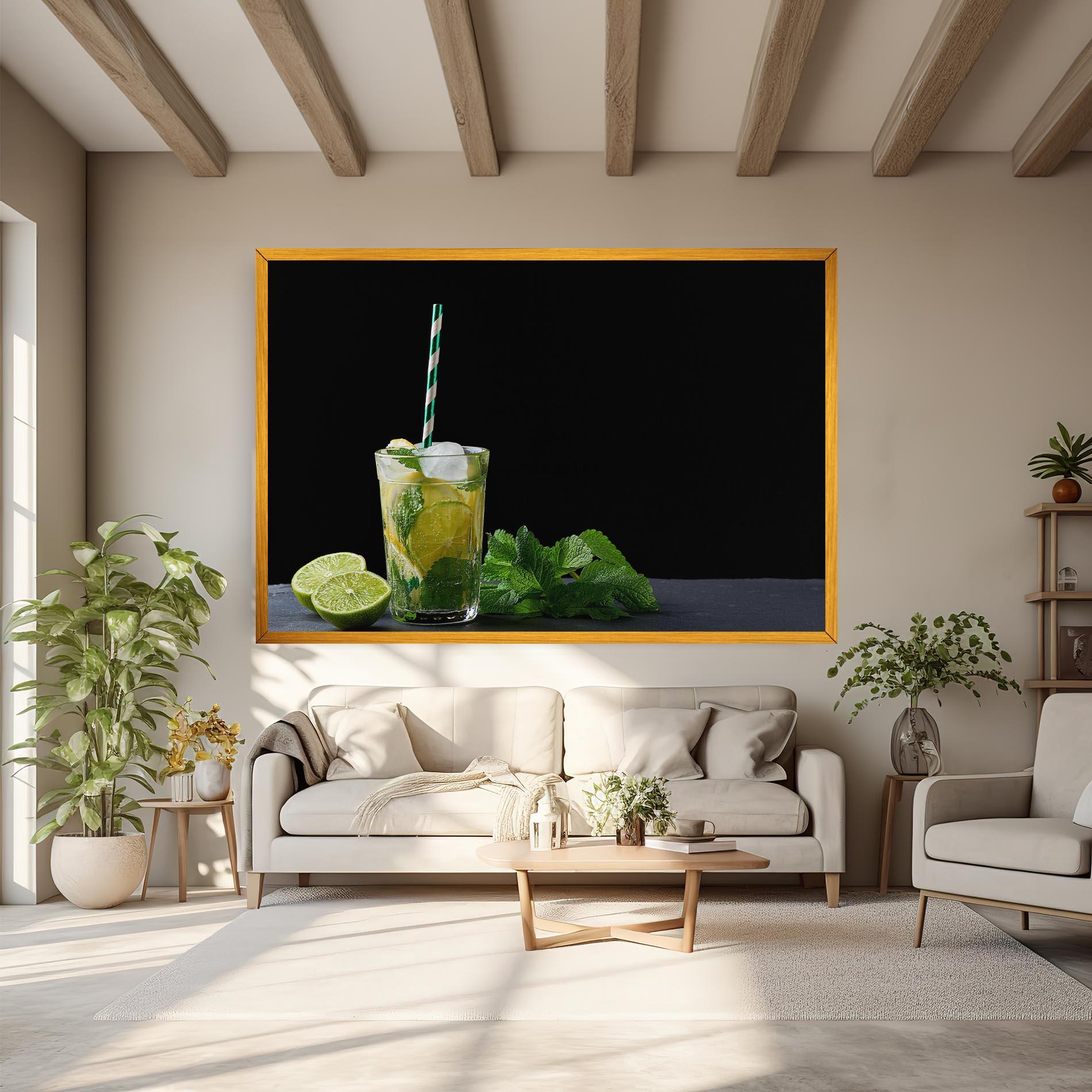 Leinwandbild Refreshing Drink mockup 6