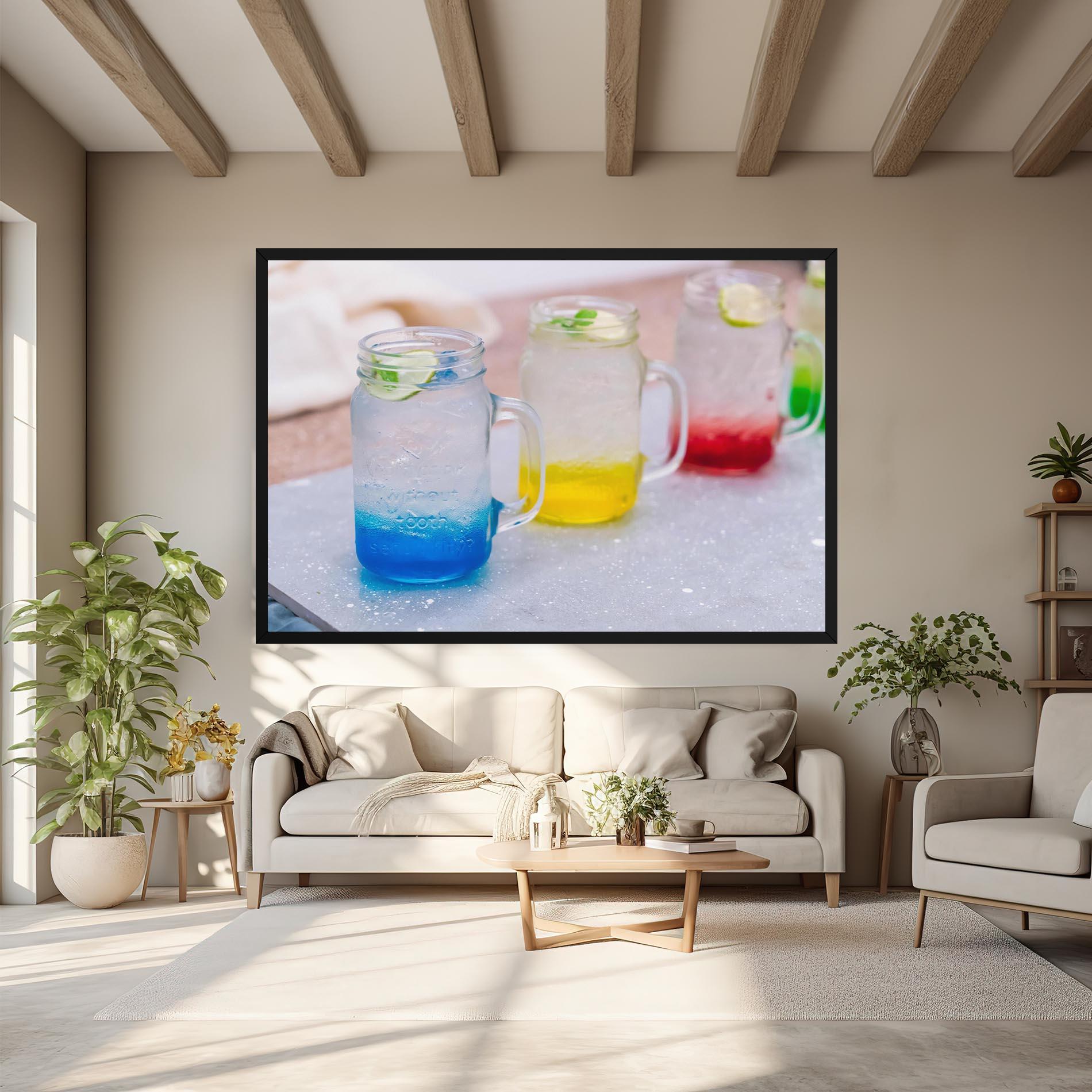 Leinwandbild Colorful Italian Soda mockup 6