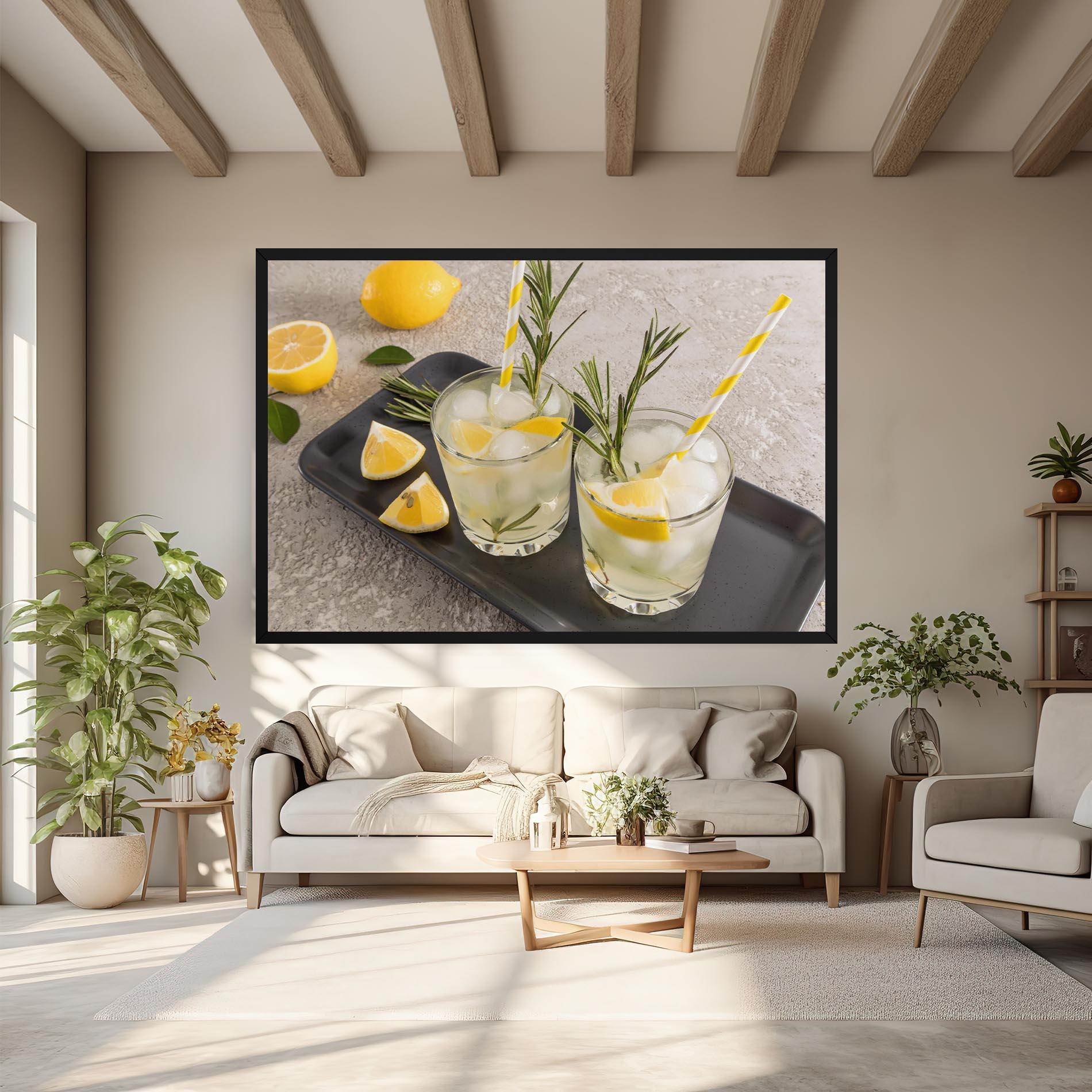 Leinwandbild Fruit Vitamin Water mockup 6