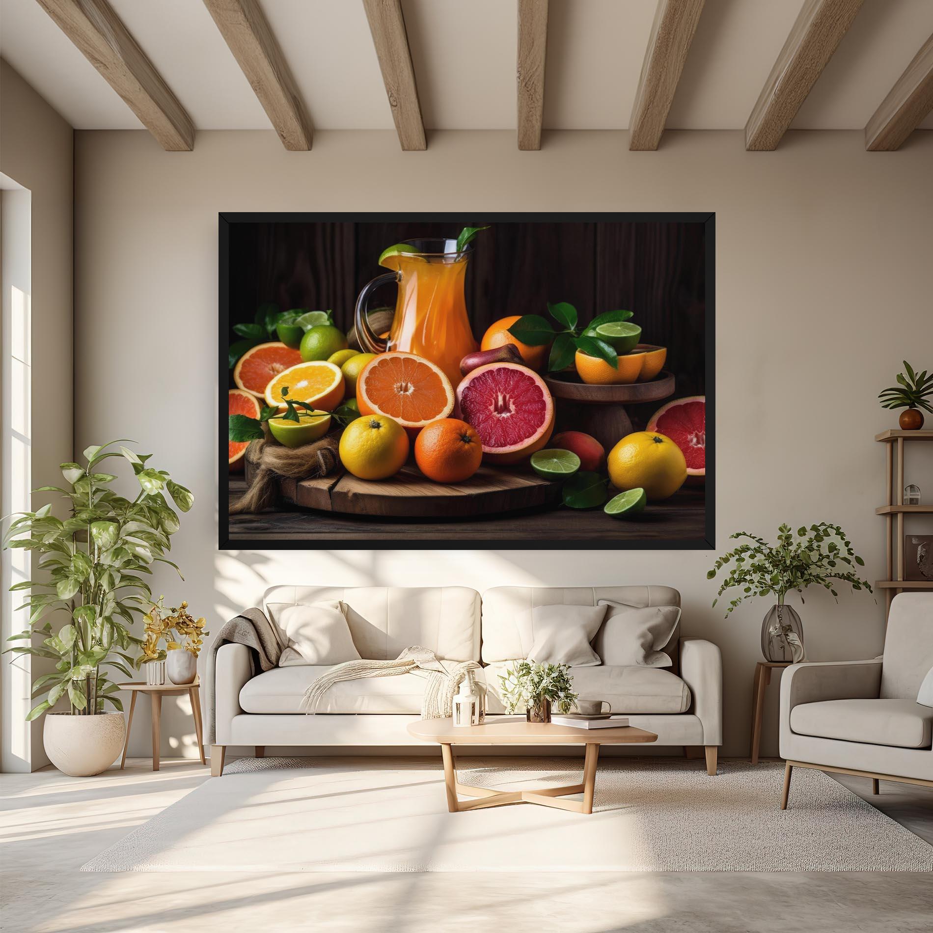 Leinwandbild Glass Of Orange Juice mockup 6