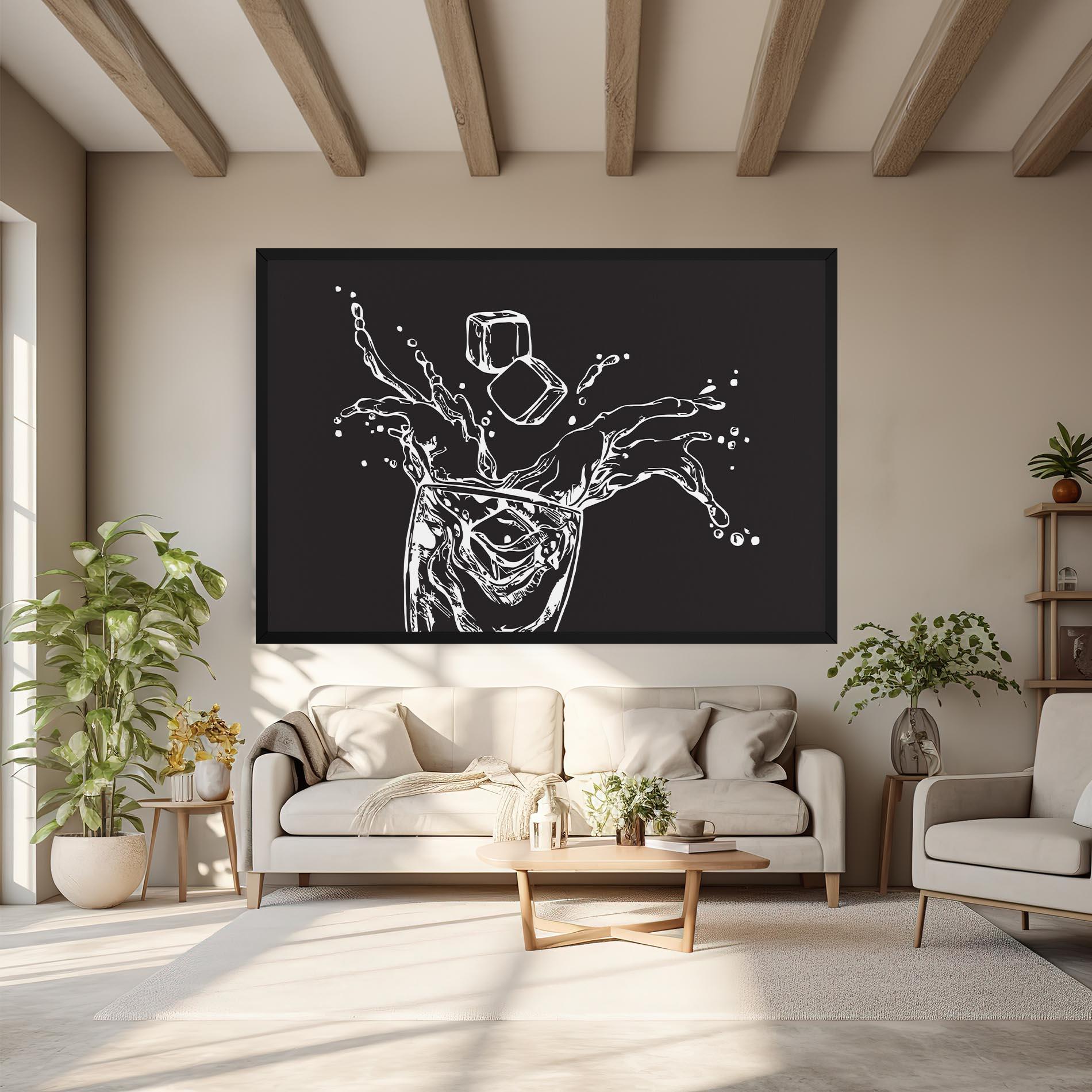 Leinwandbild Ice Splash Drink mockup 6