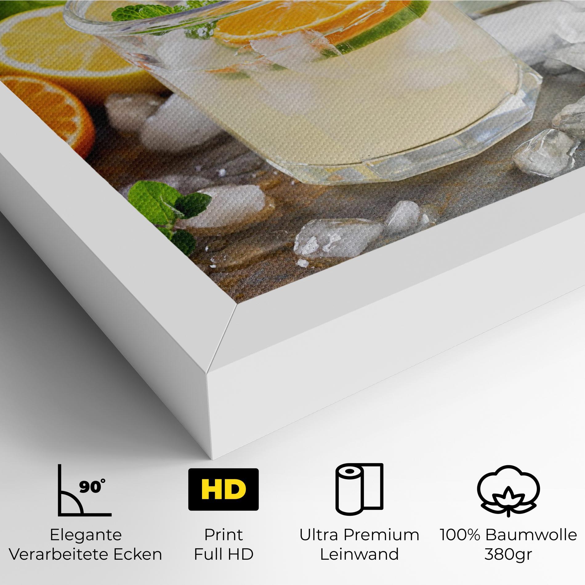 Leinwandbild Citrus Fruit Lemonade mockup 4