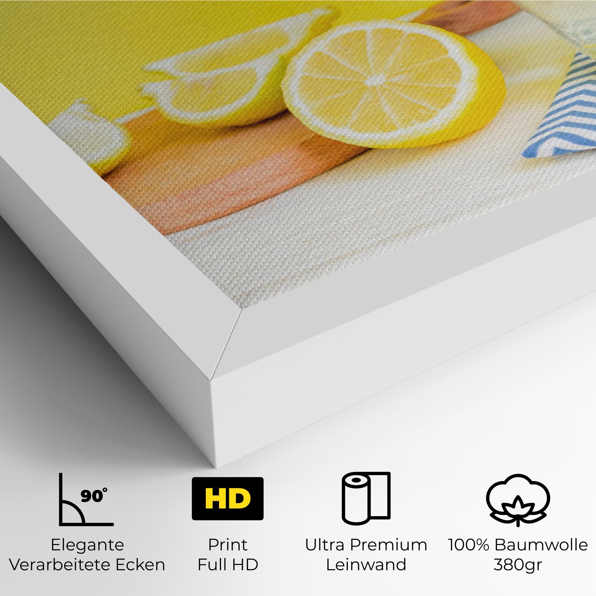 Leinwandbild Citrus Lemonade Water mockup 4