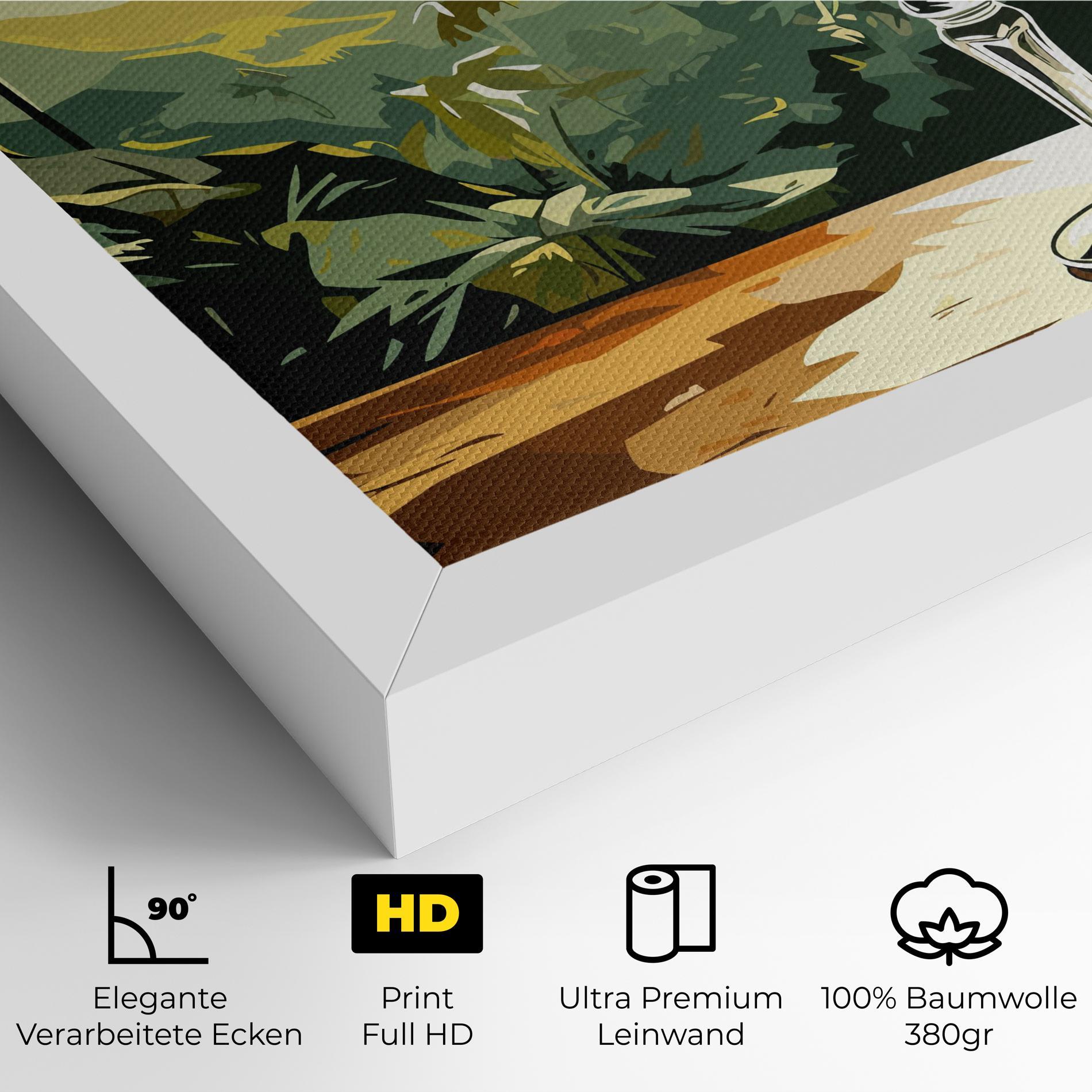 Leinwandbild Orange Drink mockup 4