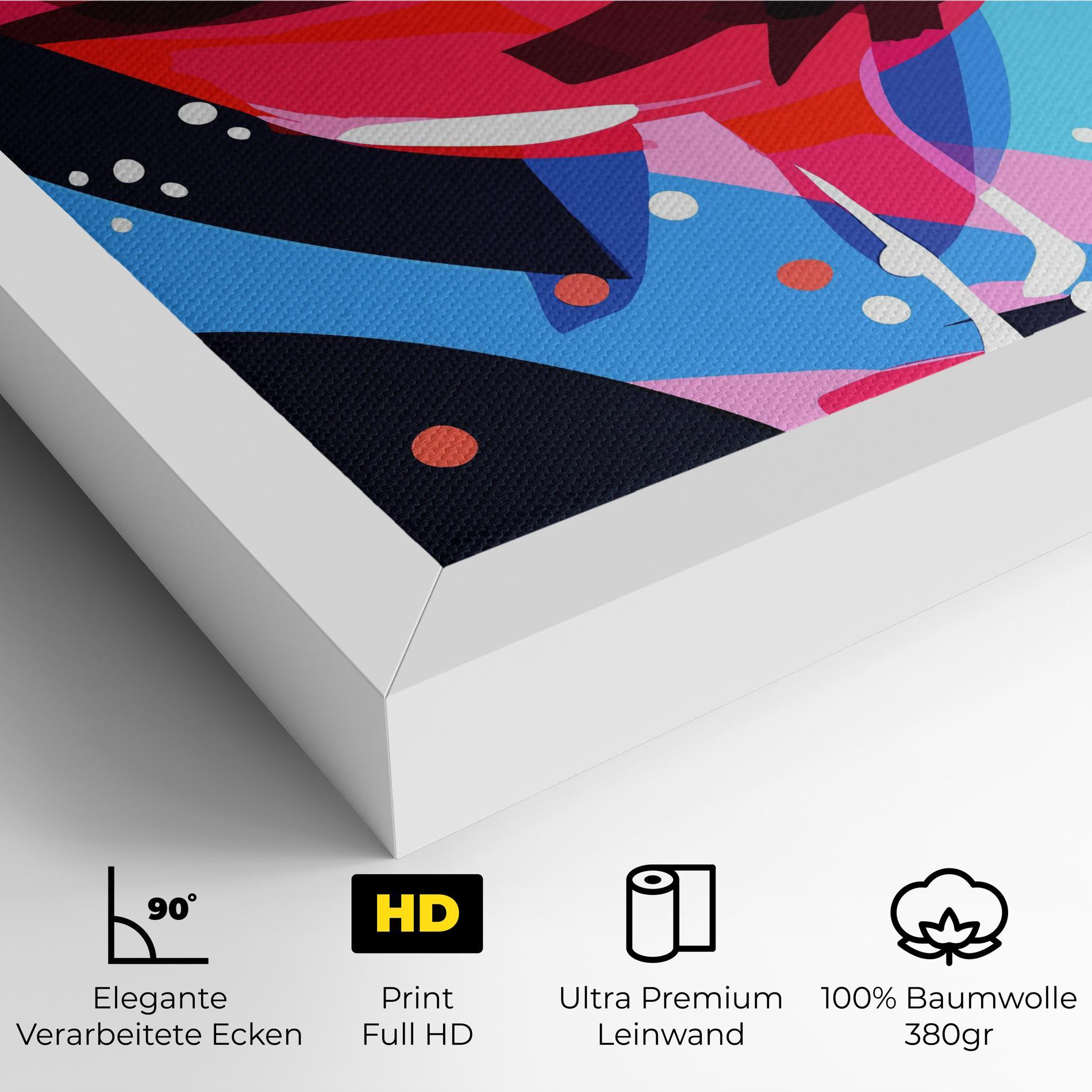 Leinwandbild Red Cocktail Art mockup 4