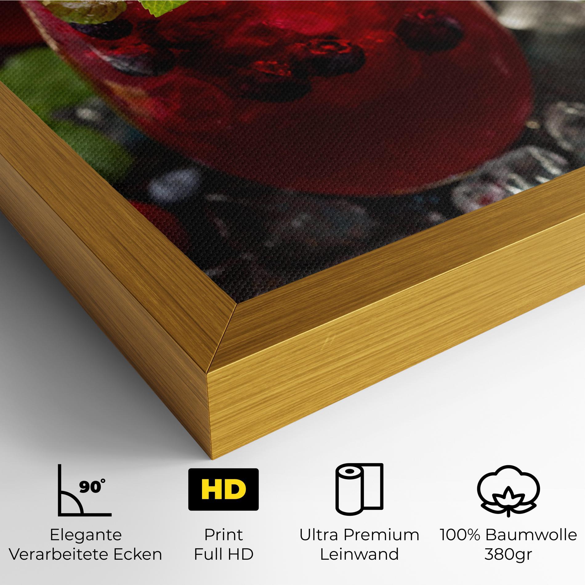 Leinwandbild Berry Drink mockup 4