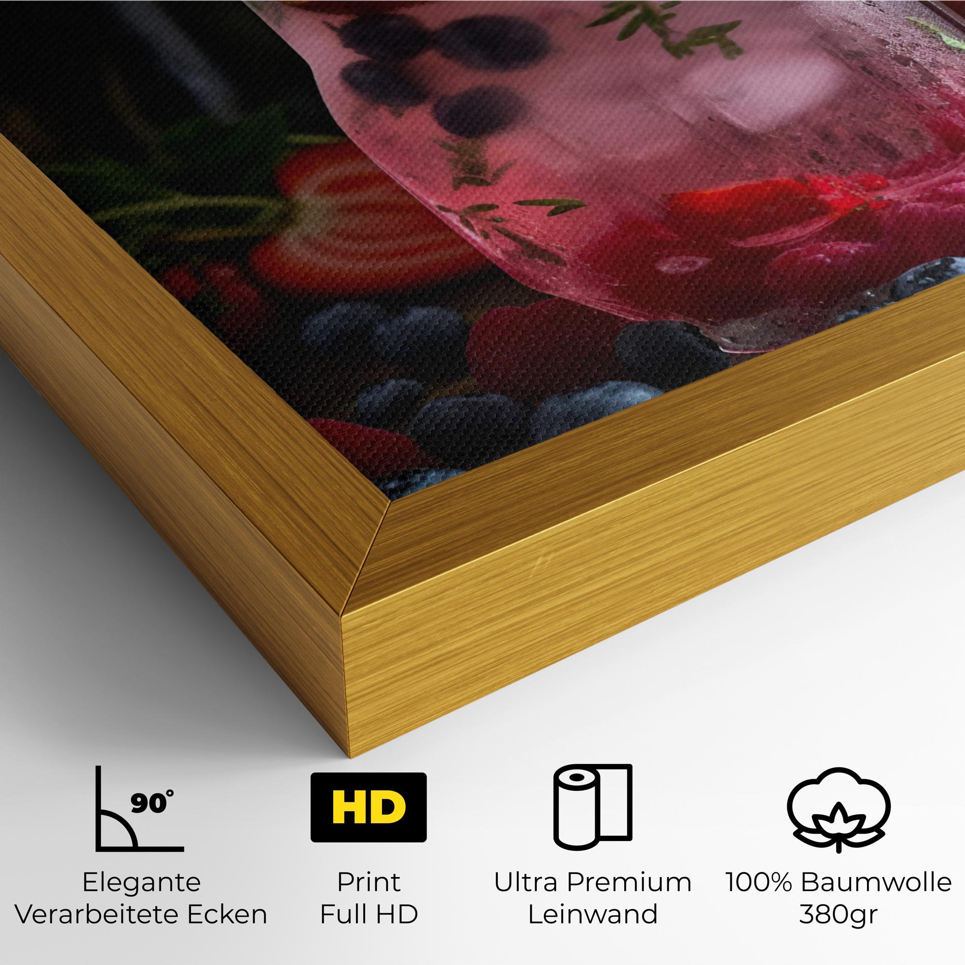 Leinwandbild Berry Ice Drink mockup 4