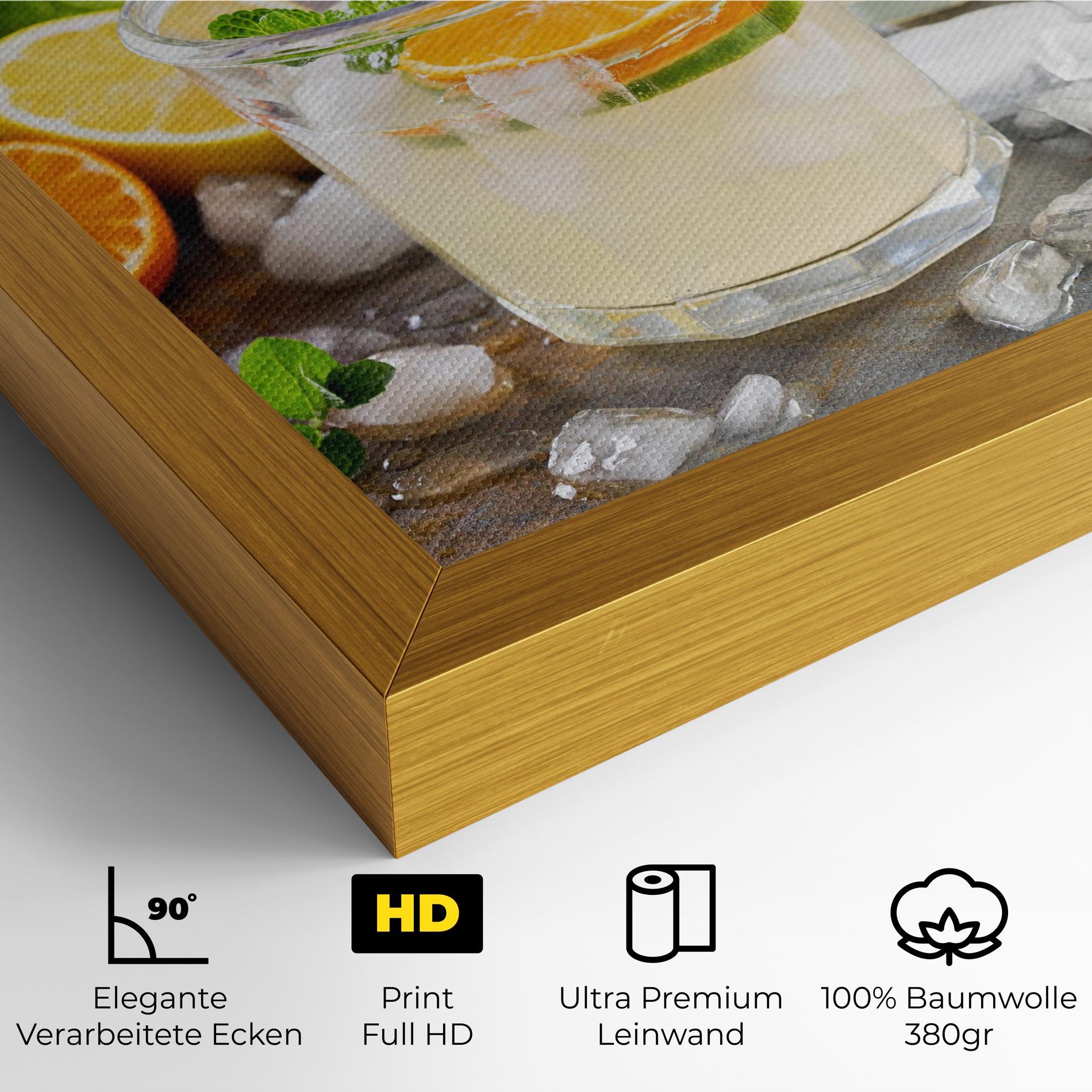 Leinwandbild Citrus Fruit Lemonade mockup 4