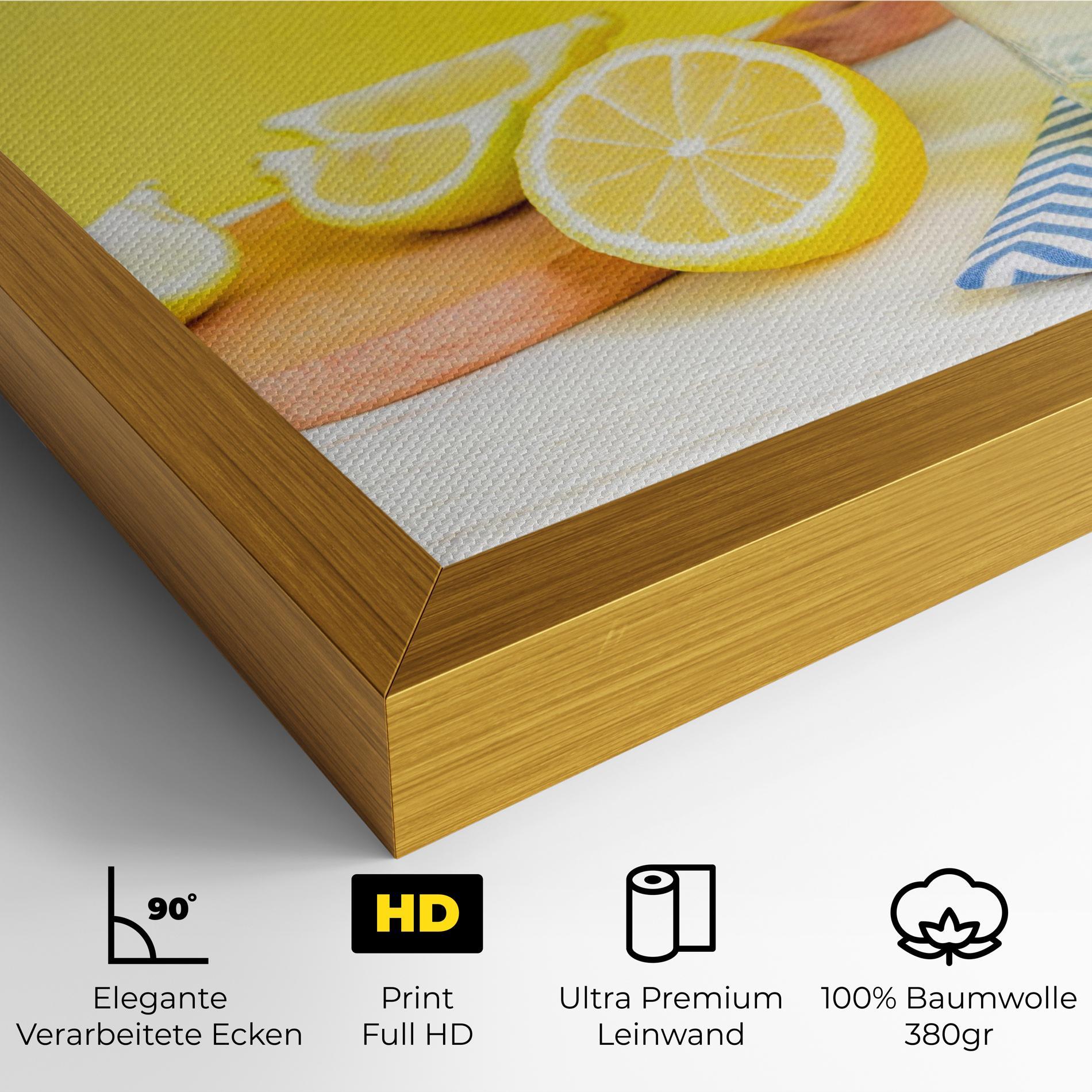 Leinwandbild Citrus Lemonade Water mockup 4
