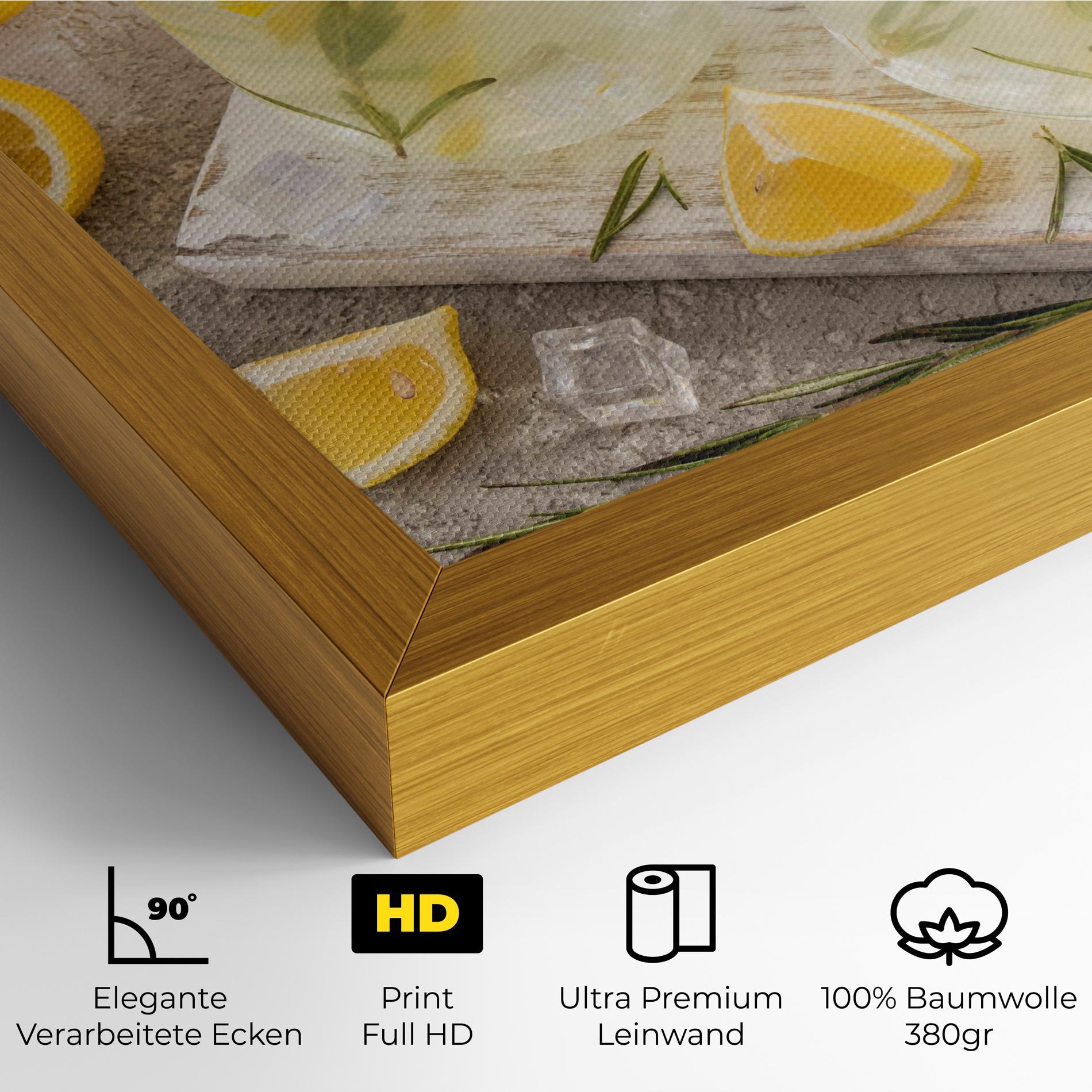 Leinwandbild Homemade Rosemary Drink mockup 4