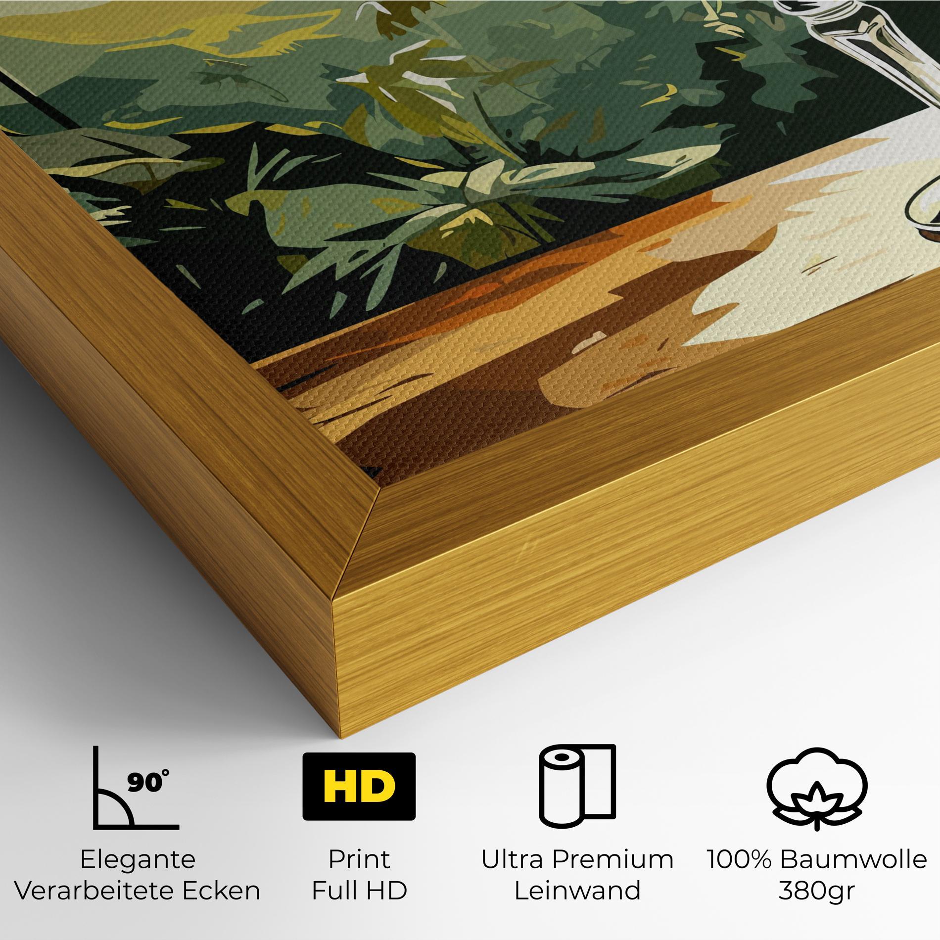 Leinwandbild Orange Drink mockup 4