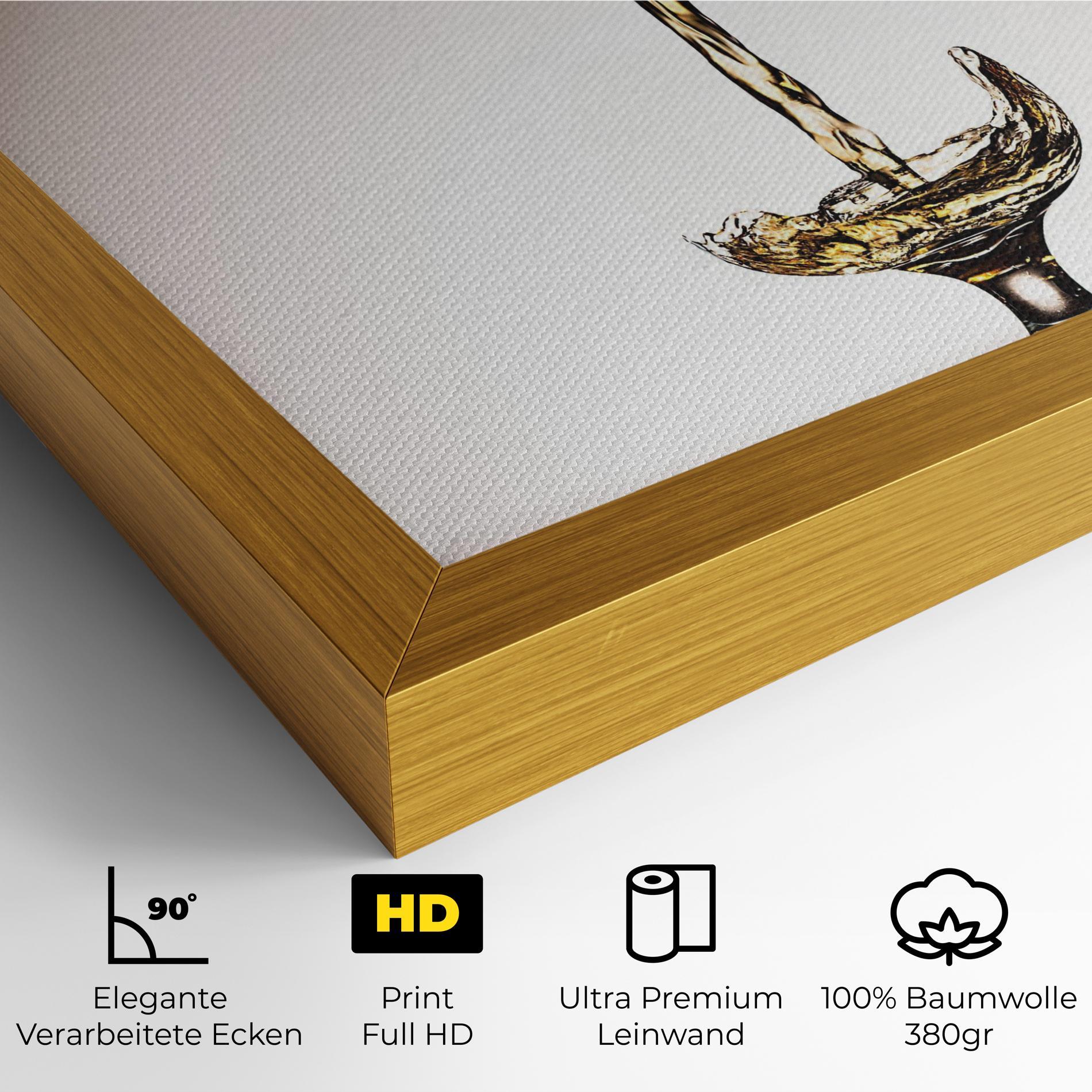 Leinwandbild White Wine Splash mockup 4