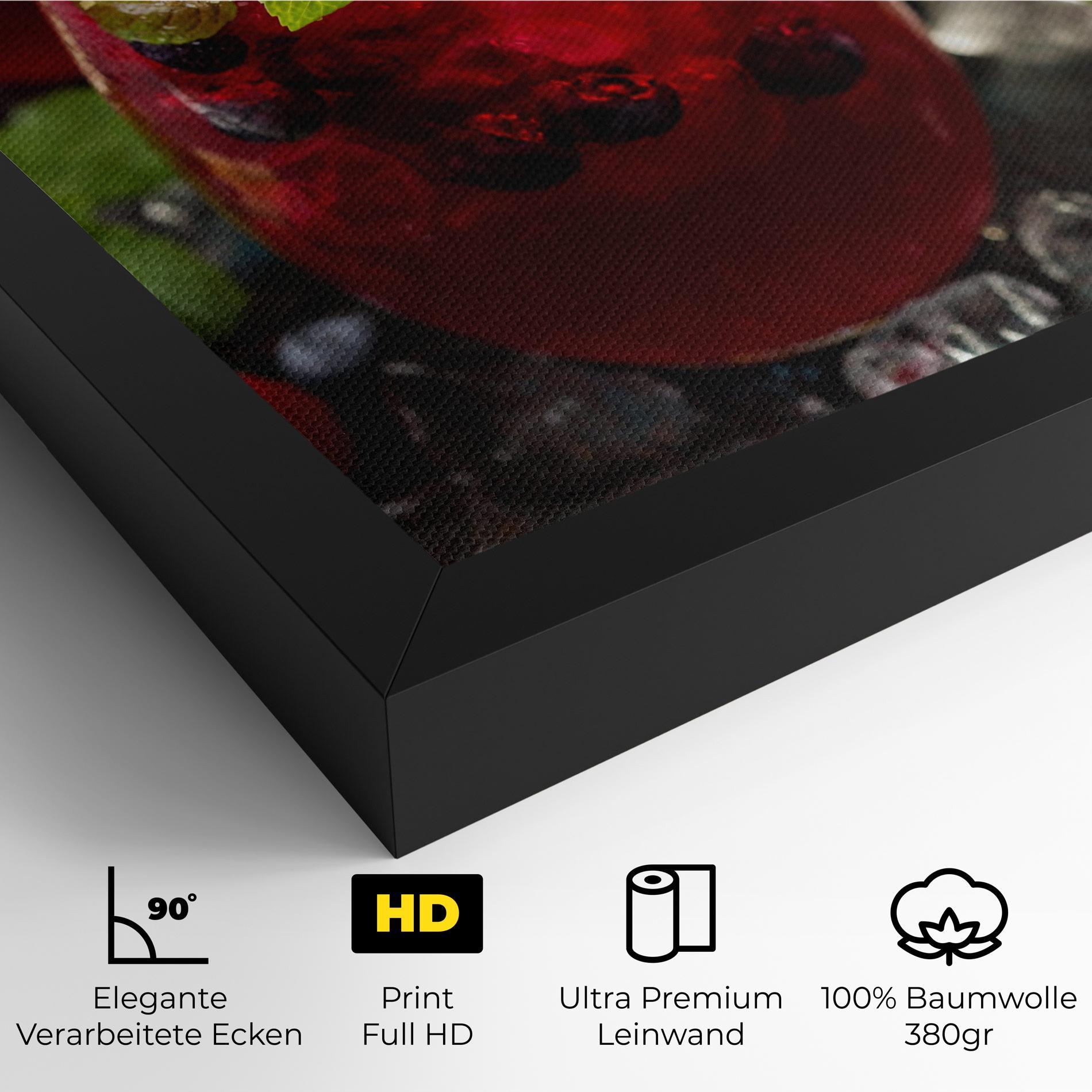 Leinwandbild Berry Drink mockup 4