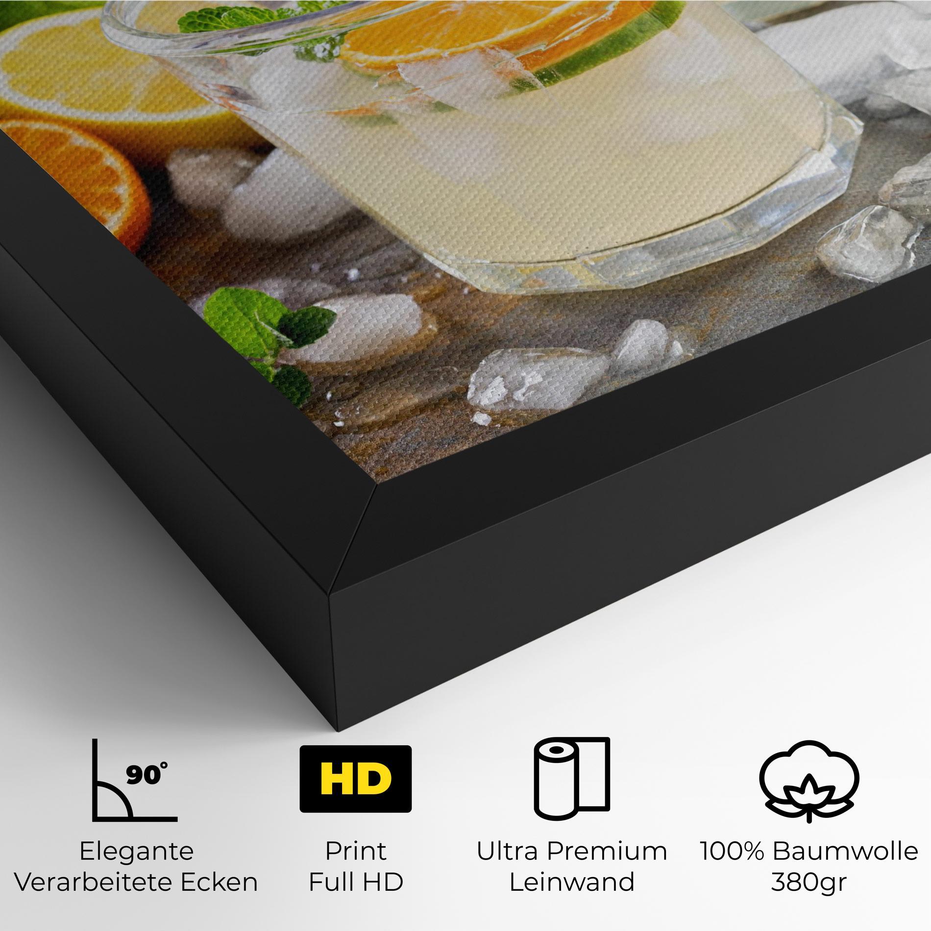 Leinwandbild Citrus Fruit Lemonade mockup 4