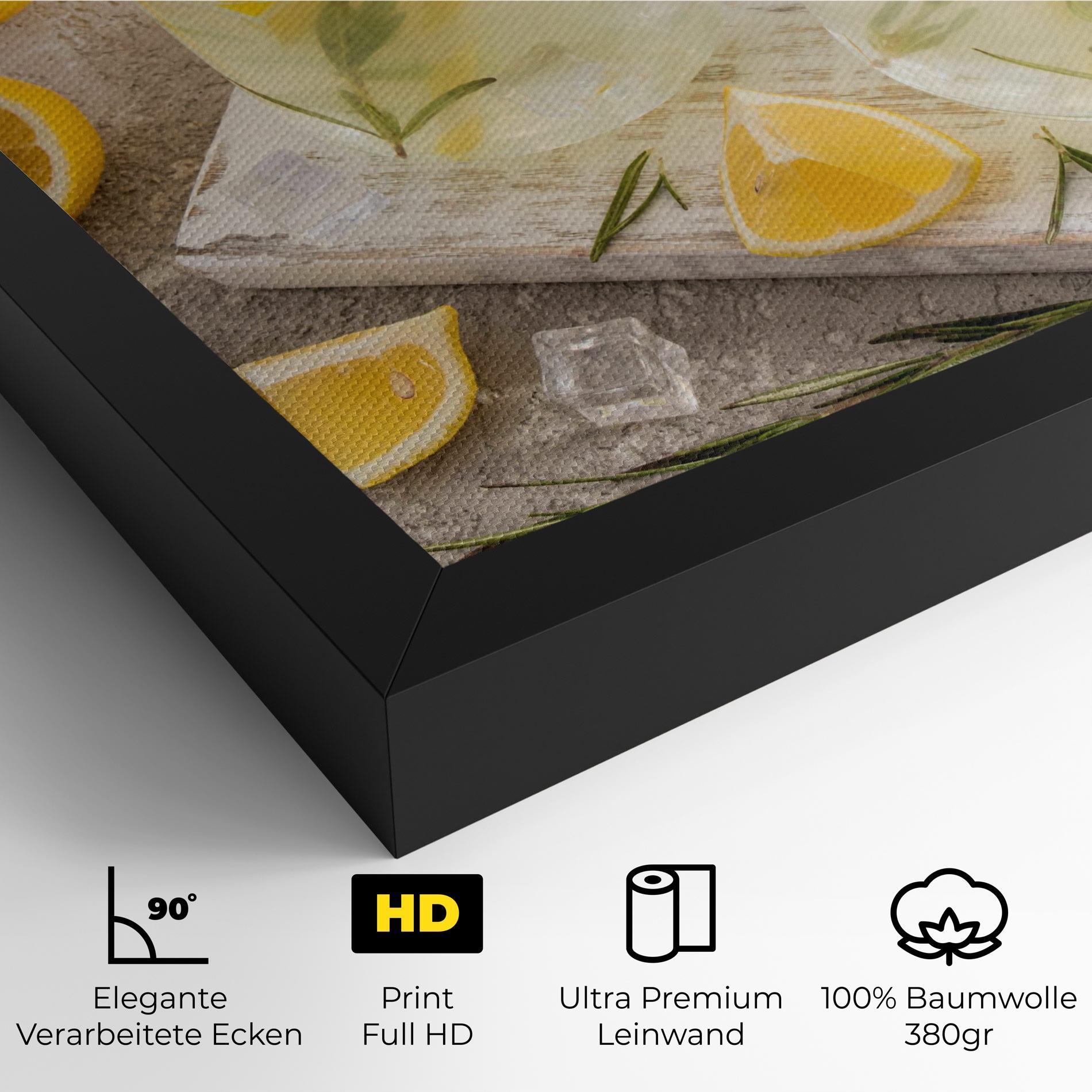 Leinwandbild Homemade Rosemary Drink mockup 4