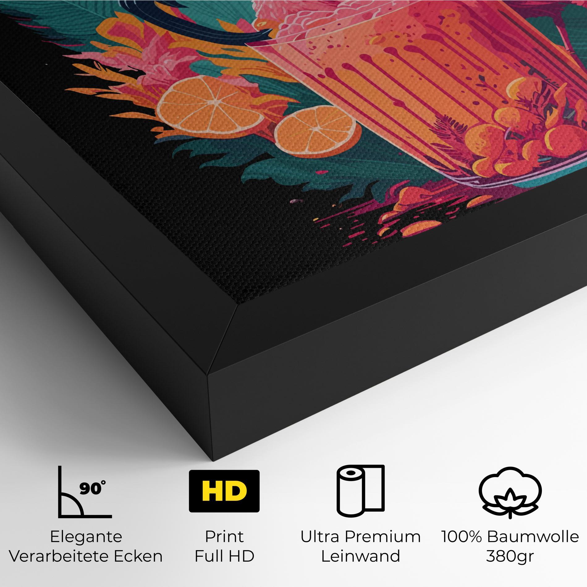 Leinwandbild Pink Bird Drink mockup 4