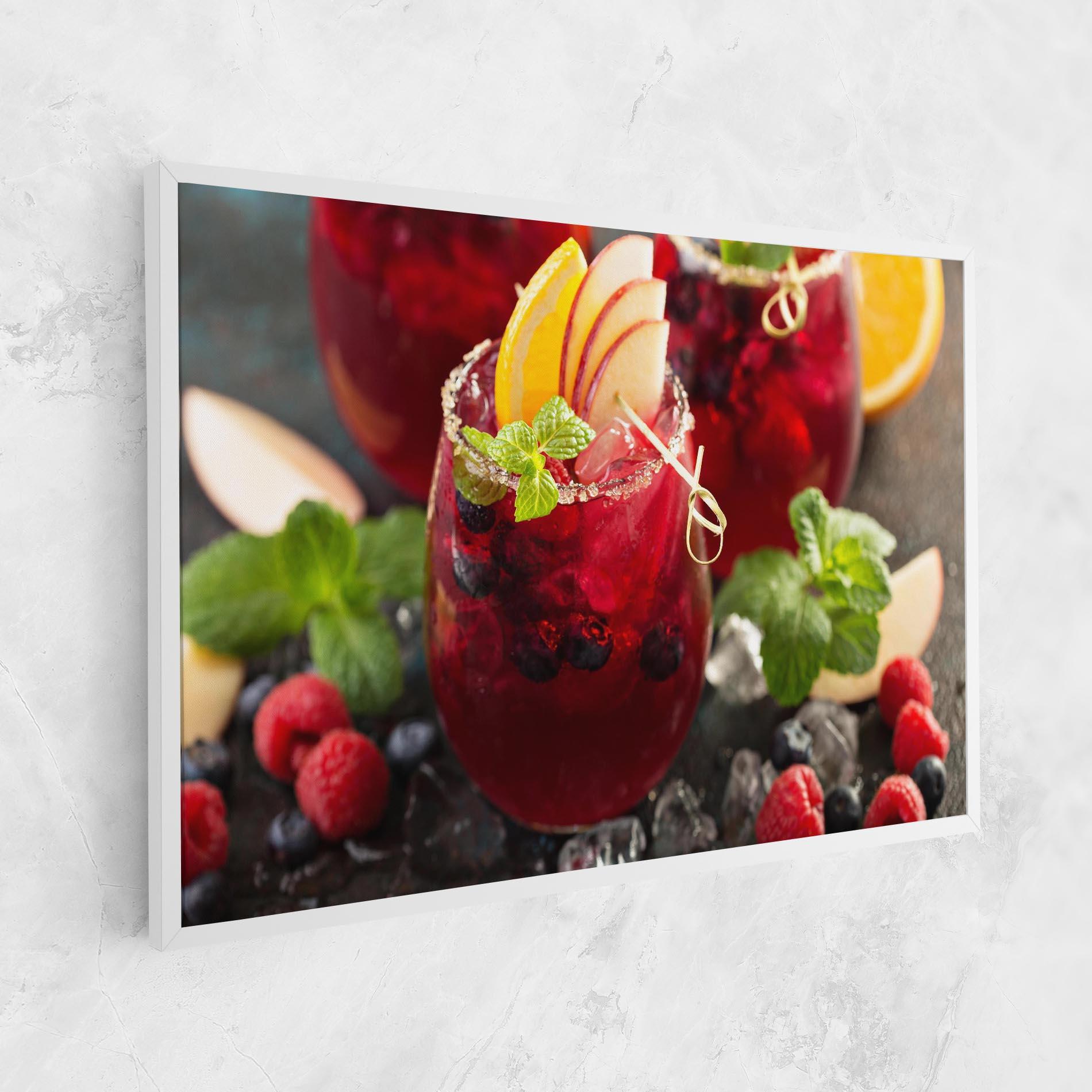 Leinwandbild Berry Drink mockup 1