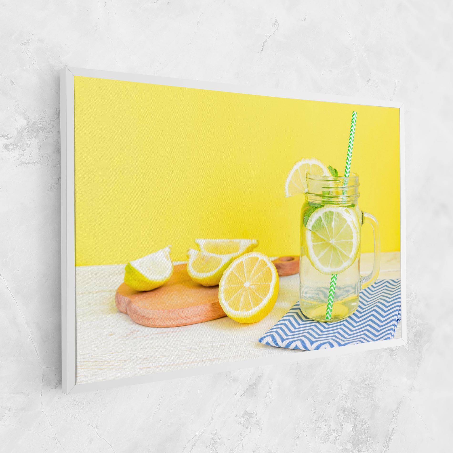 Leinwandbild Citrus Lemonade Water mockup 1