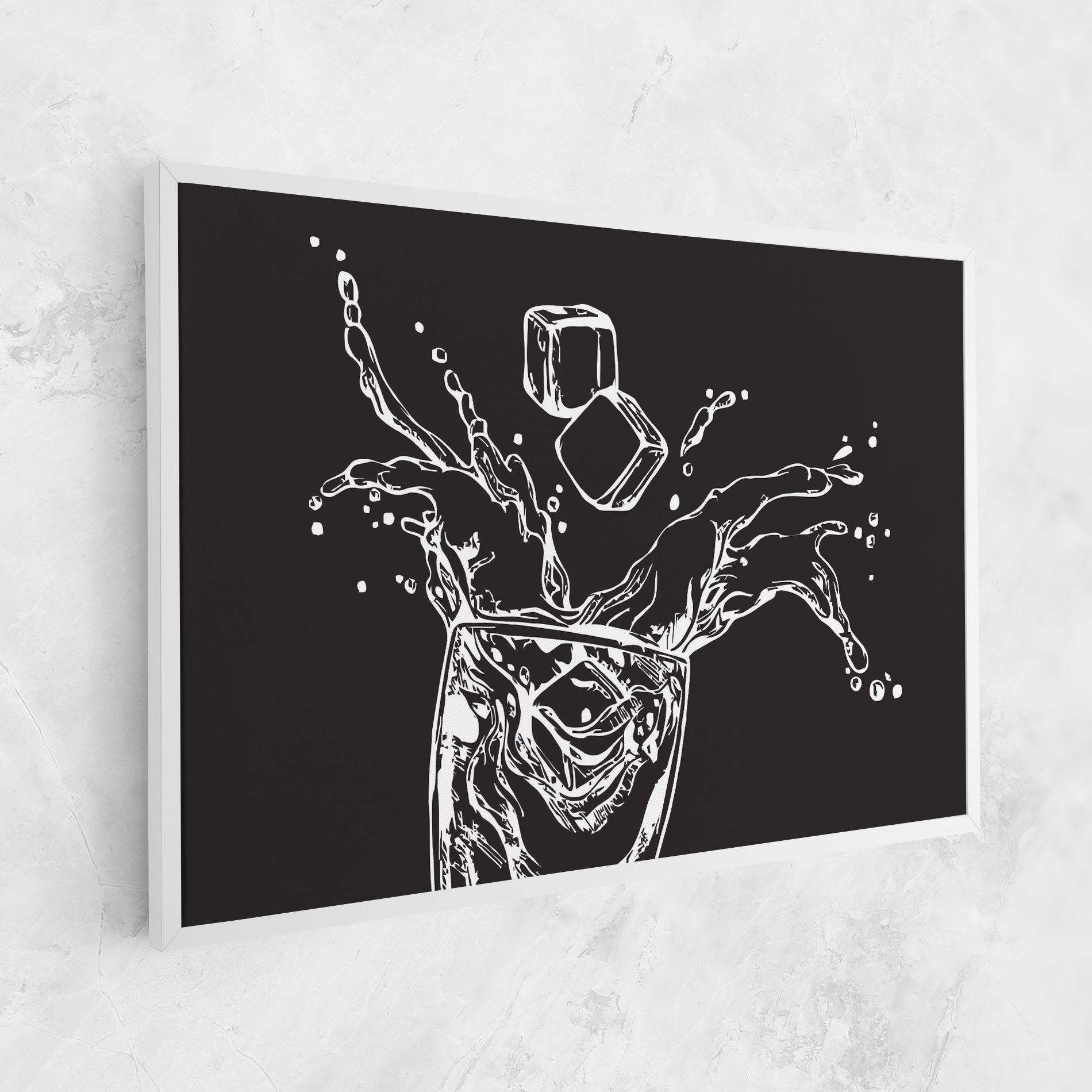 Leinwandbild Ice Splash Drink mockup 1