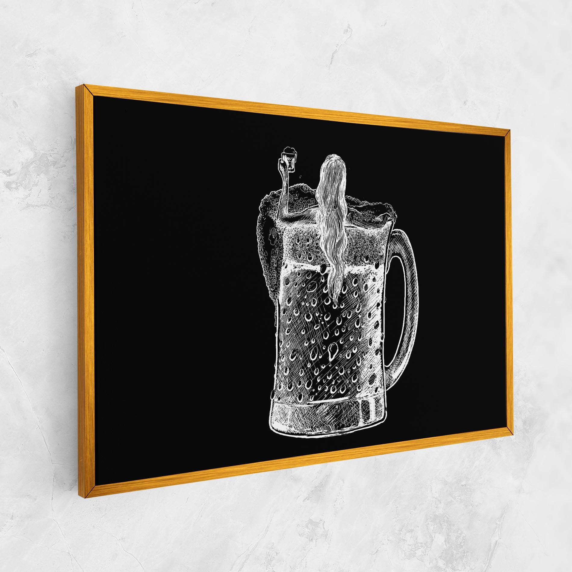 Leinwandbild Beer Woman mockup 1