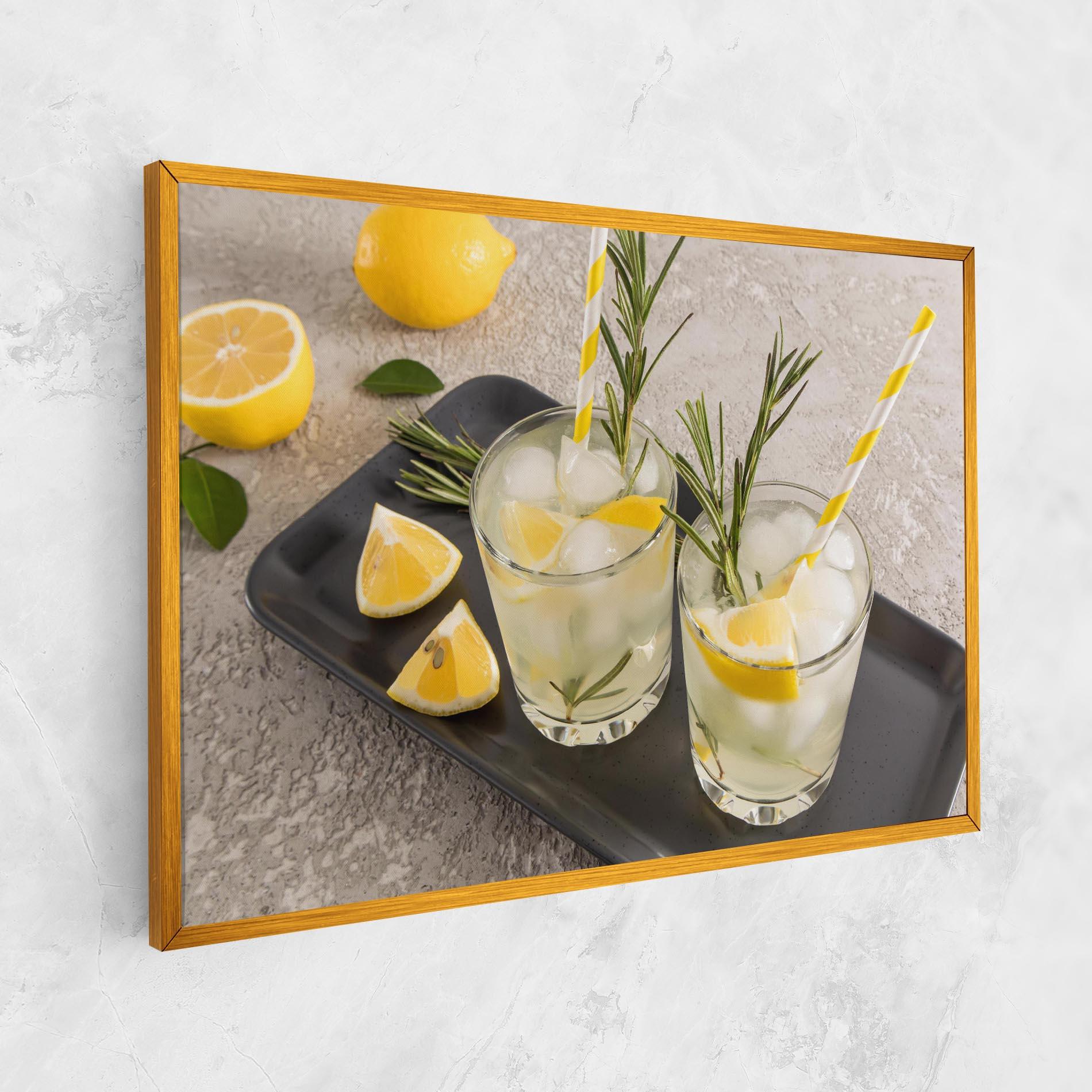 Leinwandbild Fruit Vitamin Water mockup 1