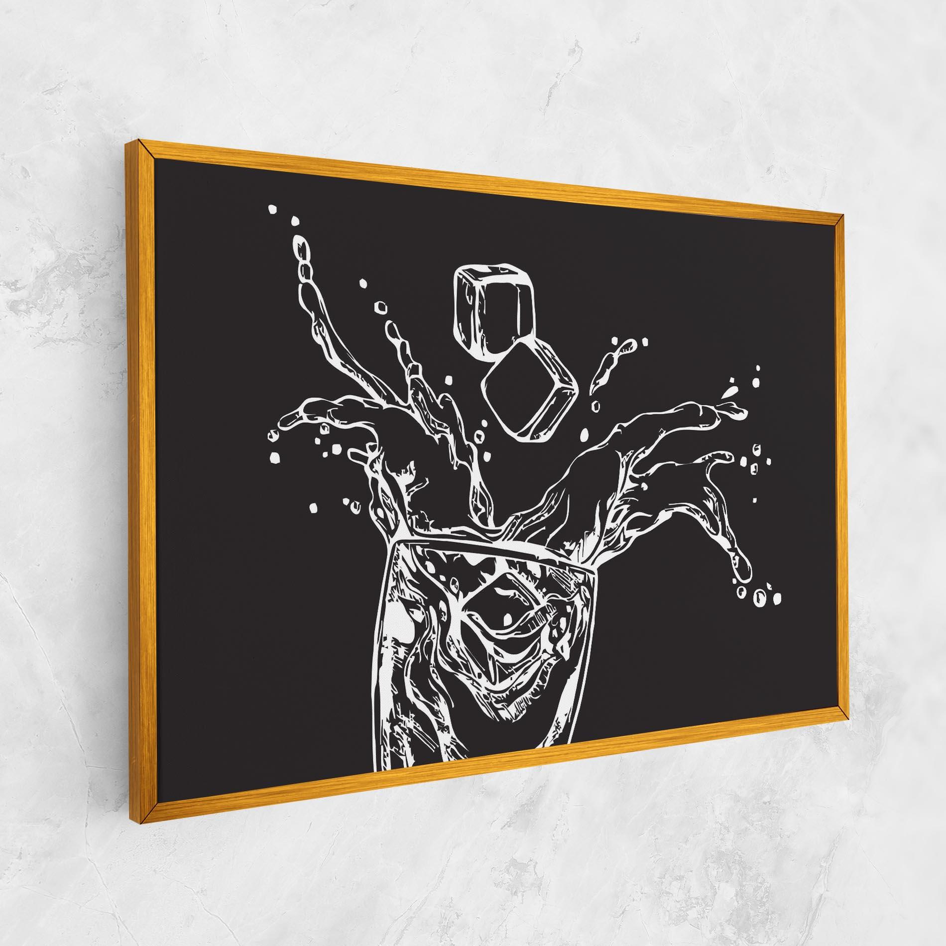 Leinwandbild Ice Splash Drink mockup 1