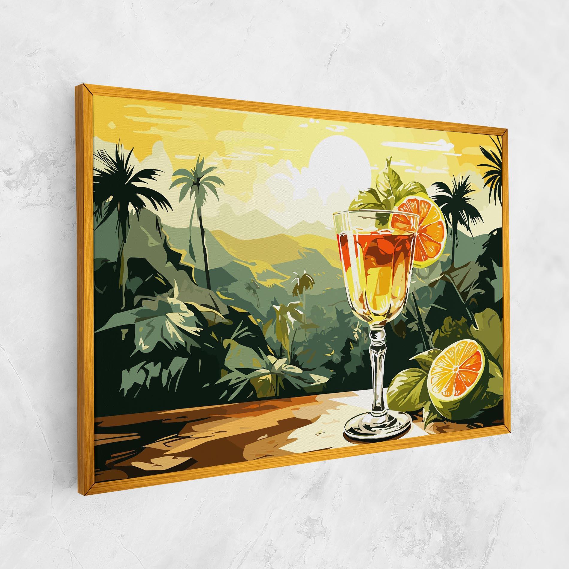 Leinwandbild Orange Drink mockup 1