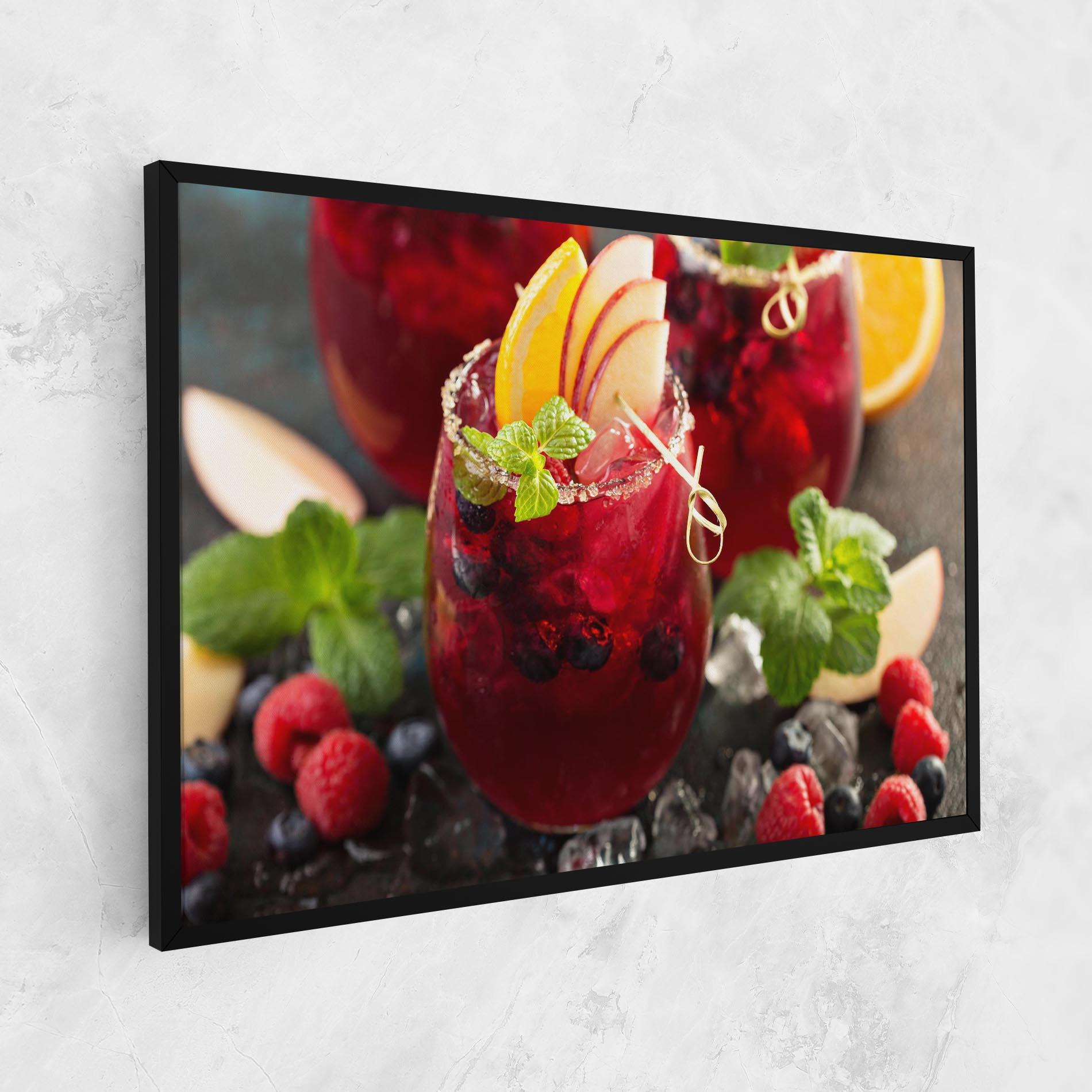 Leinwandbild Berry Drink mockup 1