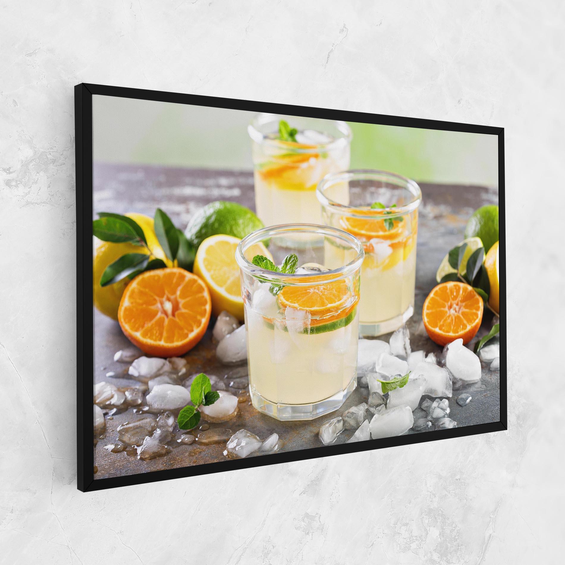 Leinwandbild Citrus Fruit Lemonade mockup 1