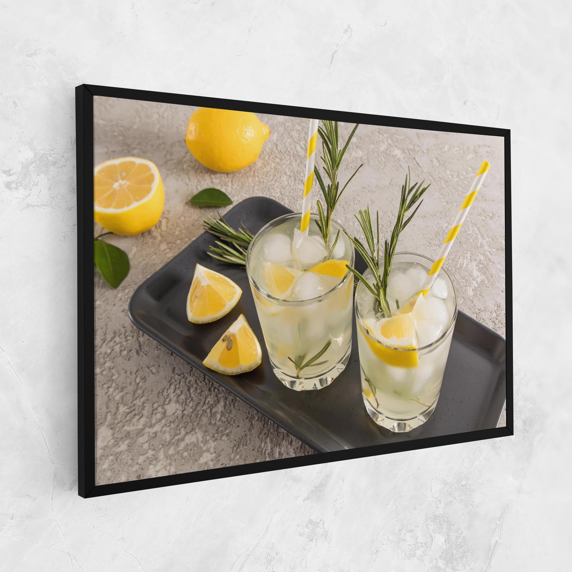 Leinwandbild Fruit Vitamin Water mockup 1