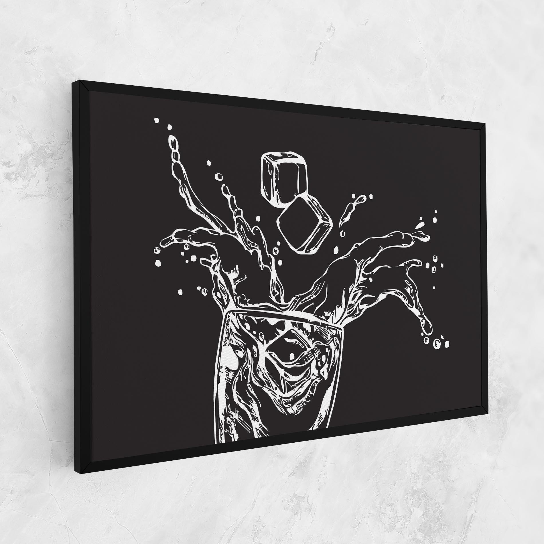 Leinwandbild Ice Splash Drink mockup 1