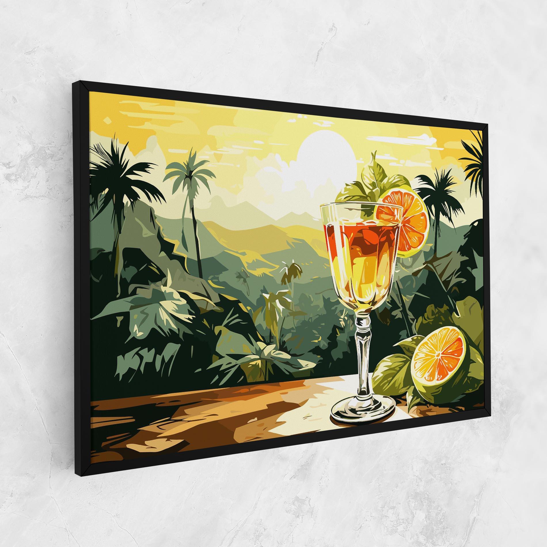 Leinwandbild Orange Drink mockup 1