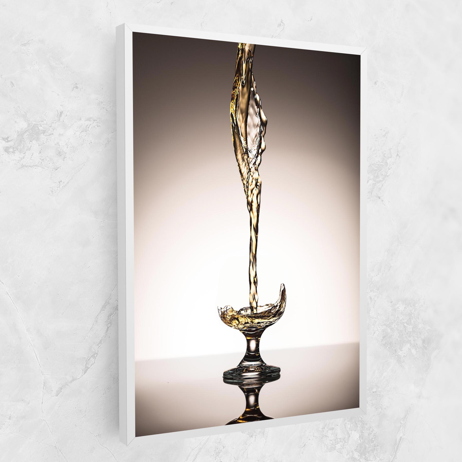 Leinwandbild White Wine Splash mockup 1