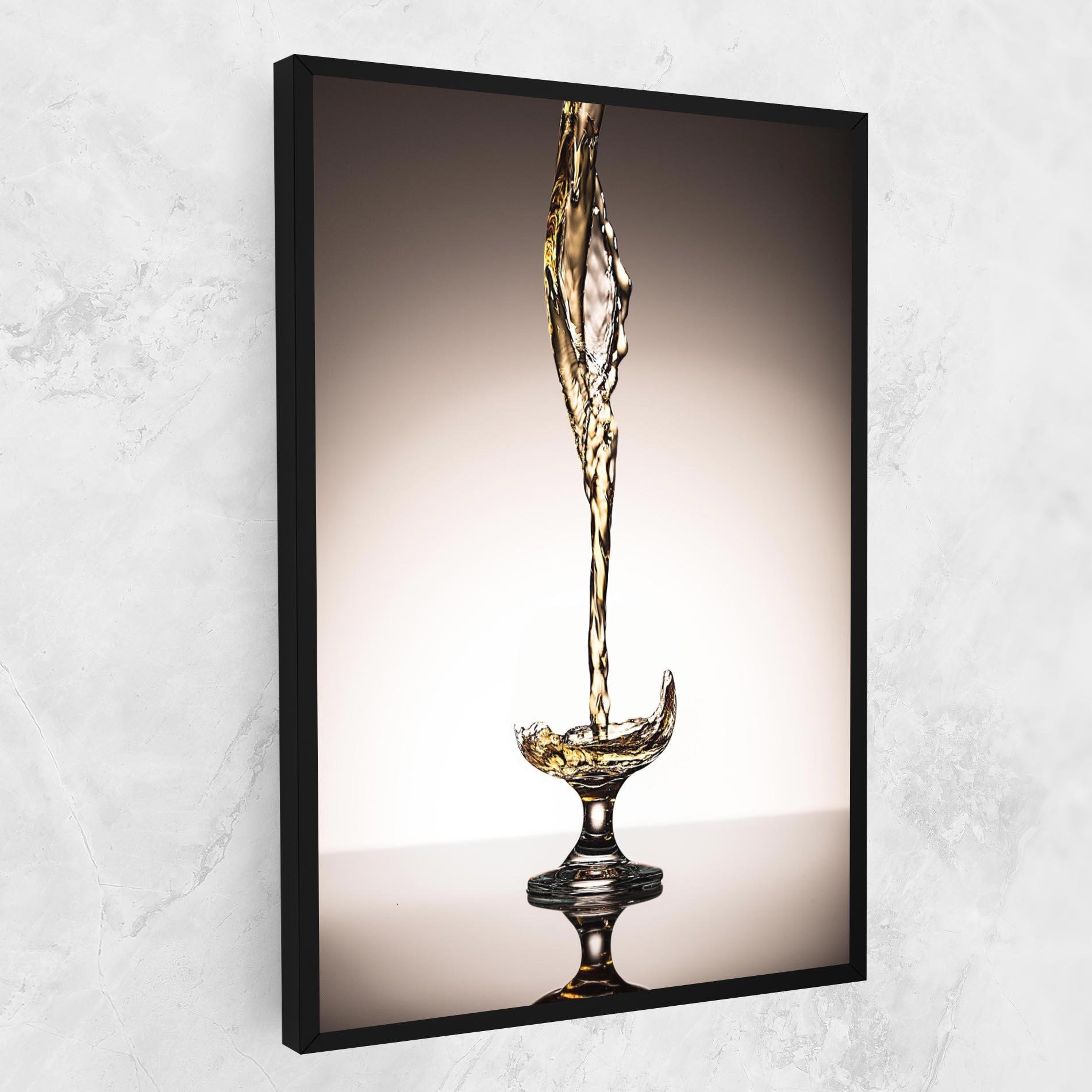 Leinwandbild White Wine Splash mockup 1