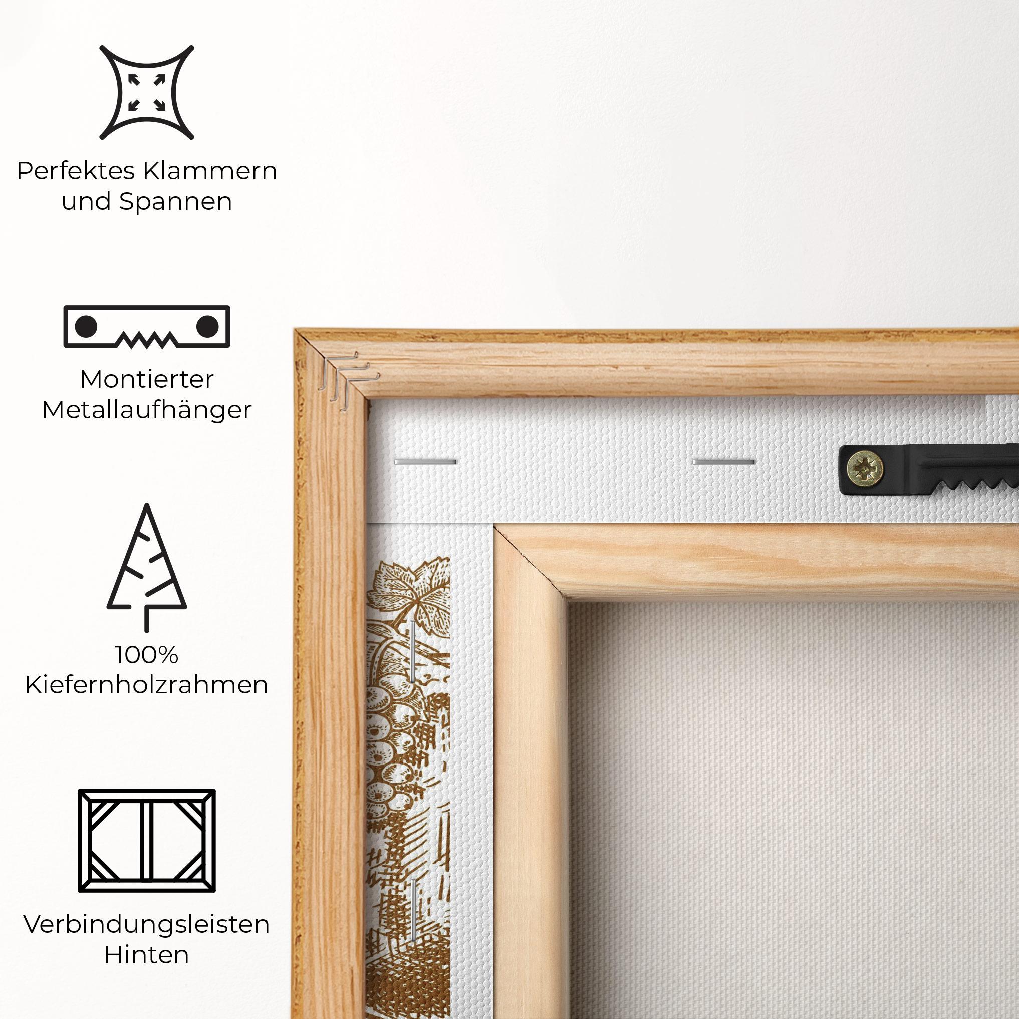 Leinwandbild Brown Line Drinks mockup 5