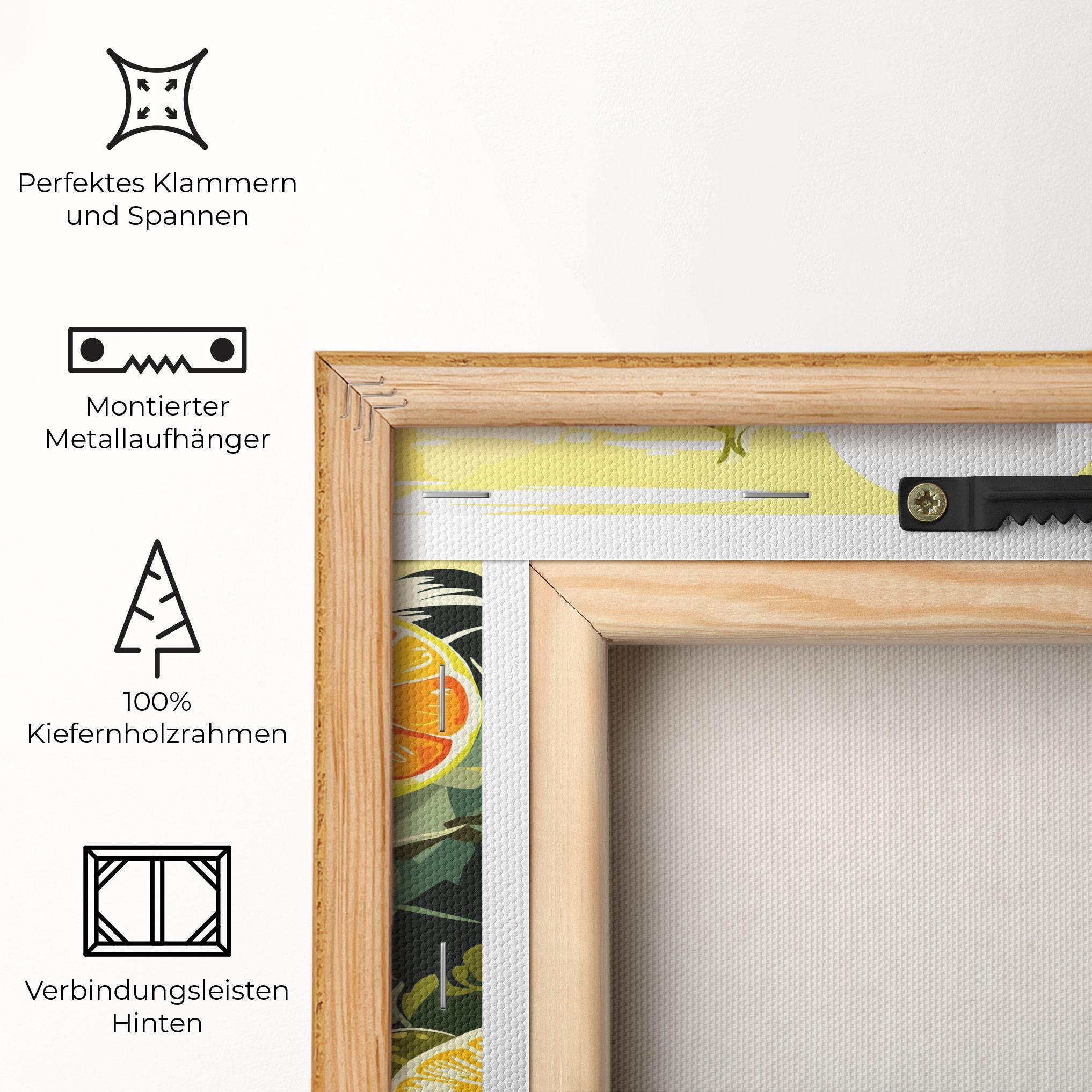 Leinwandbild Orange Drink mockup 5