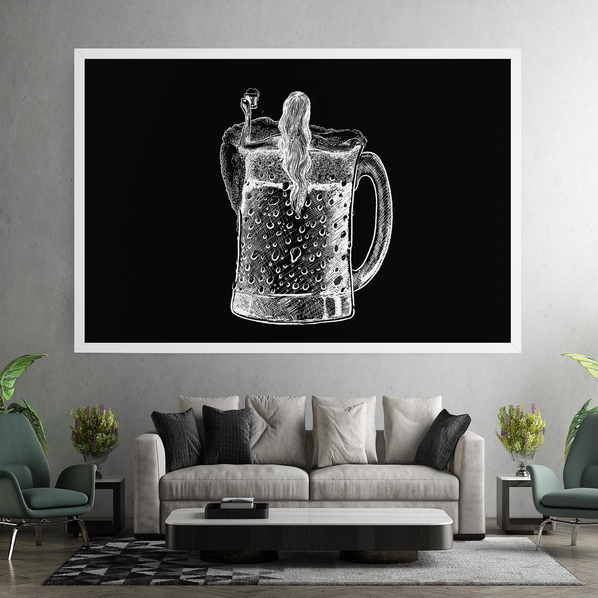 Leinwandbild Beer Woman mockup 7