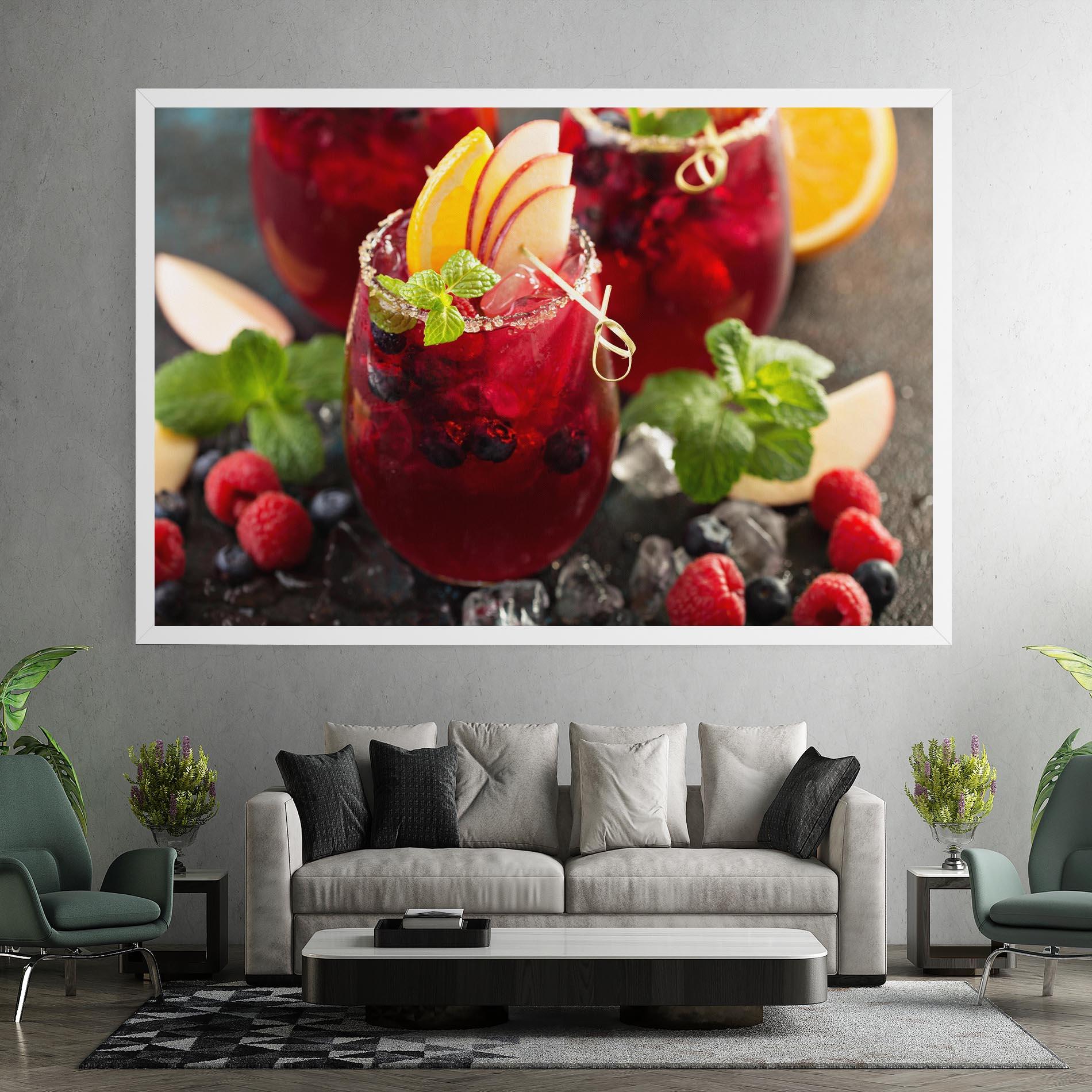 Leinwandbild Berry Drink mockup 7