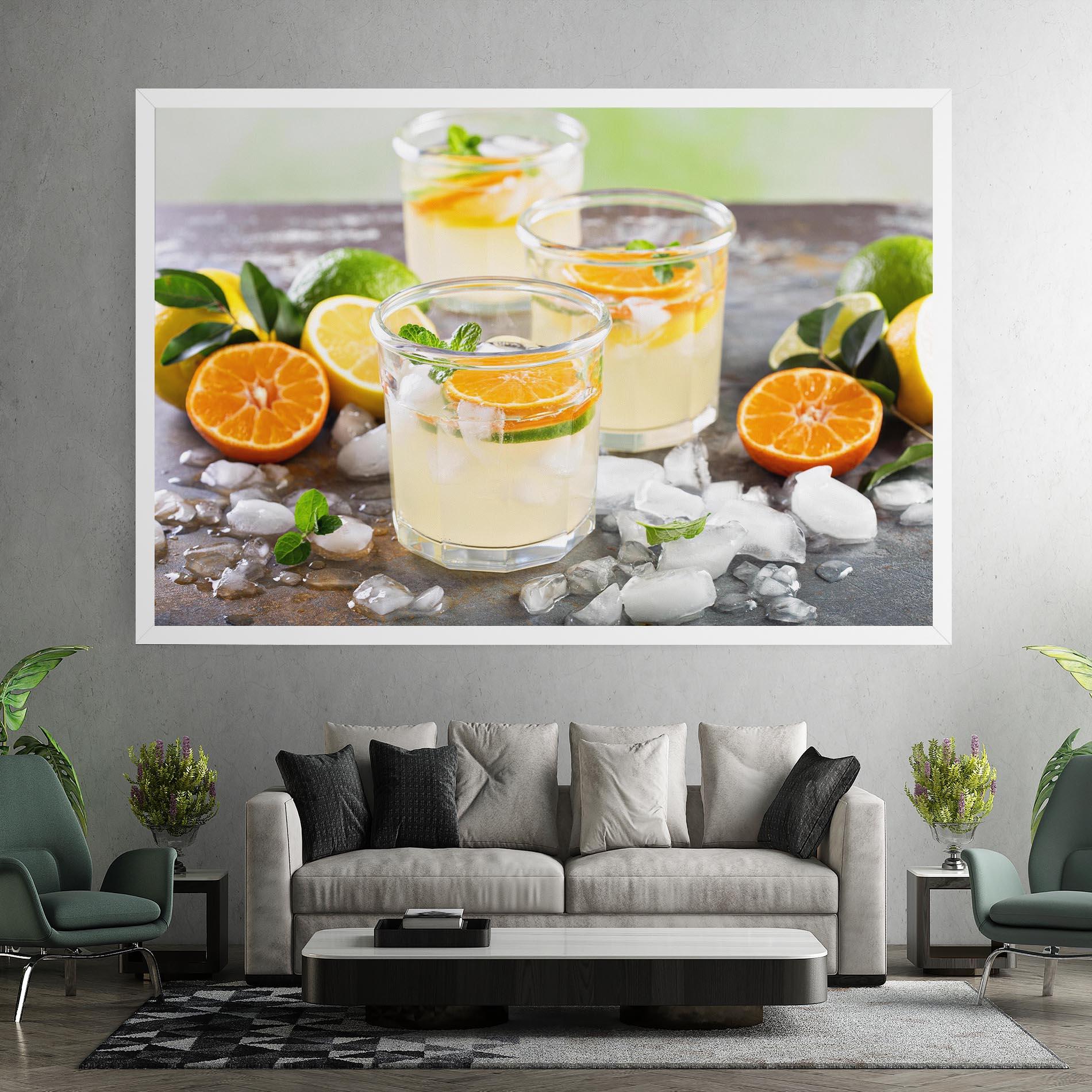 Leinwandbild Citrus Fruit Lemonade mockup 7