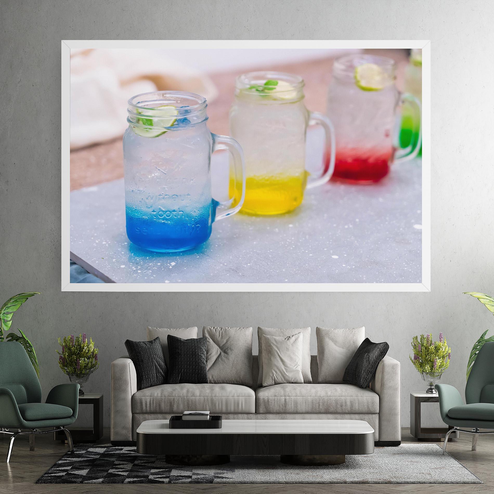 Leinwandbild Colorful Italian Soda mockup 7