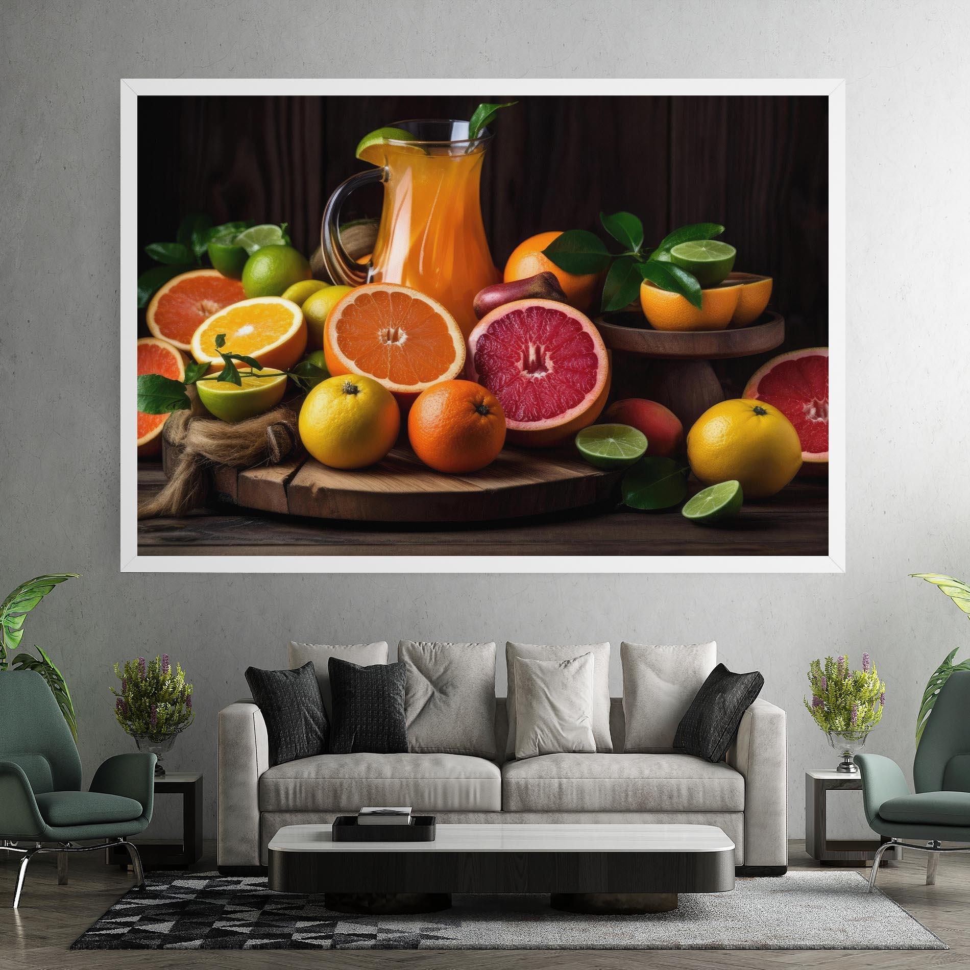 Leinwandbild Glass Of Orange Juice mockup 7