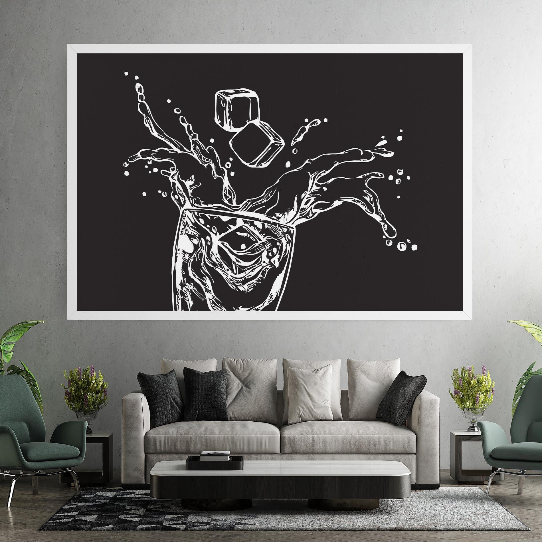 Leinwandbild Ice Splash Drink mockup 7